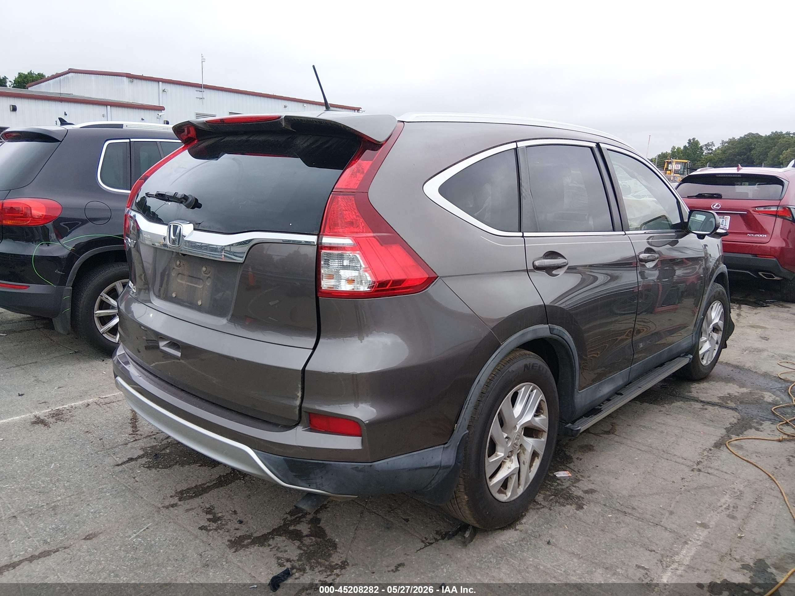 2015 Honda Cr-v Ex-l Gray vin: 2HKRM3H7XFH517302