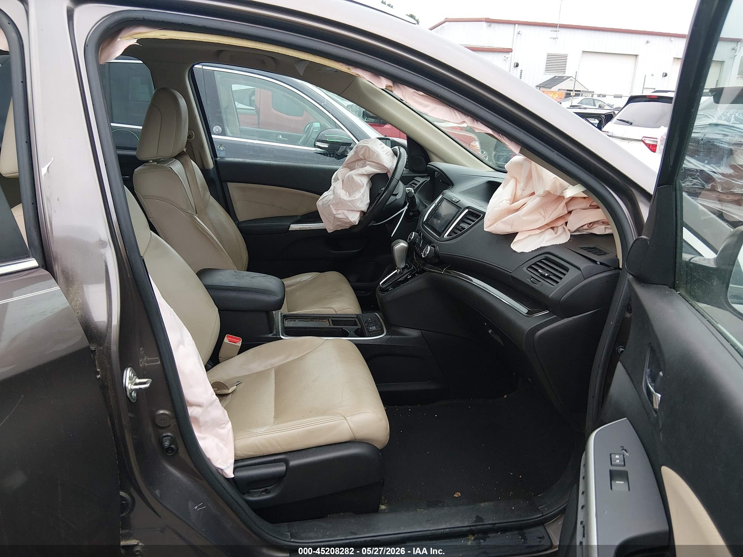 2015 Honda Cr-v Ex-l Gray vin: 2HKRM3H7XFH517302