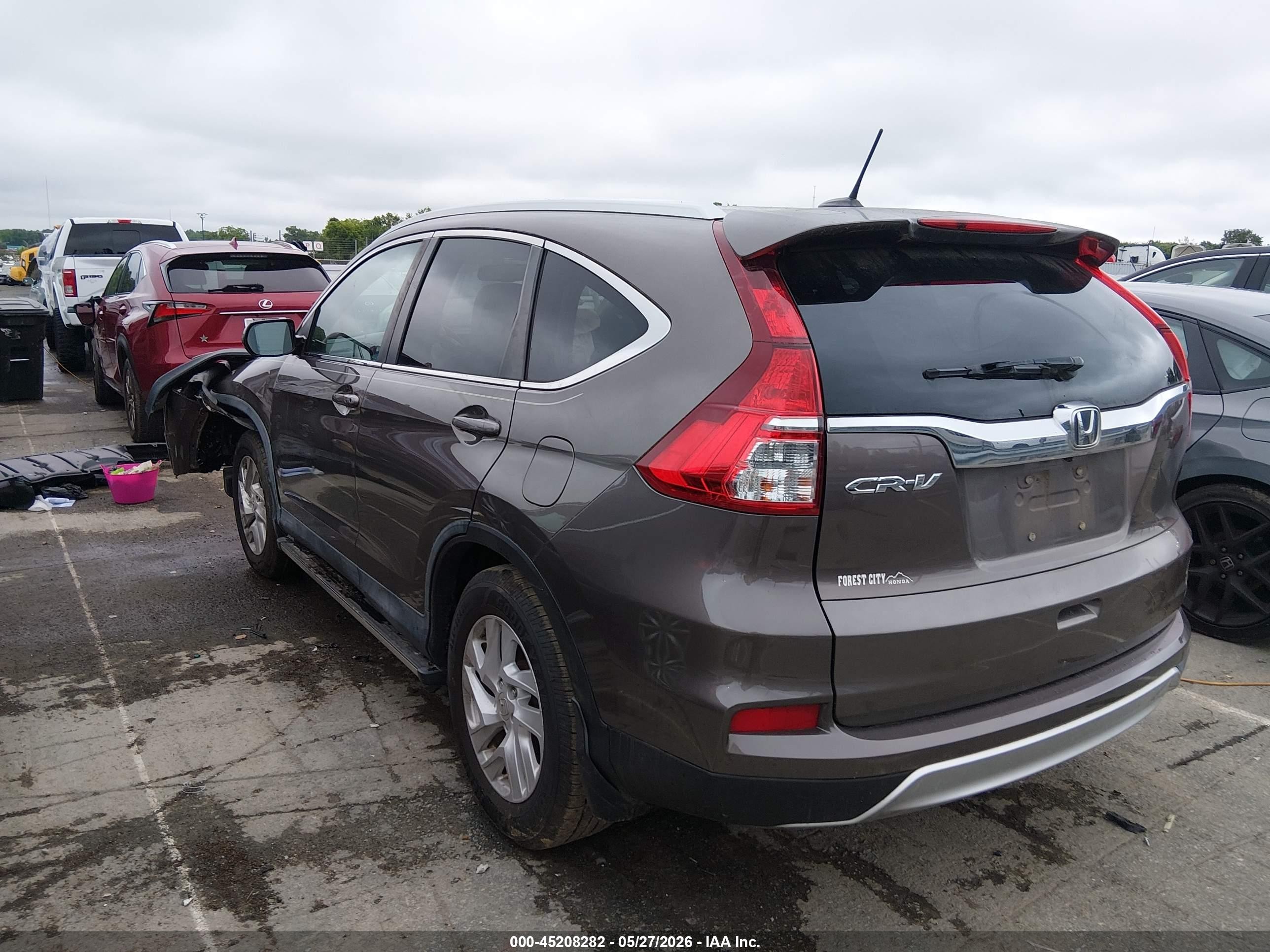2015 Honda Cr-v Ex-l Gray vin: 2HKRM3H7XFH517302