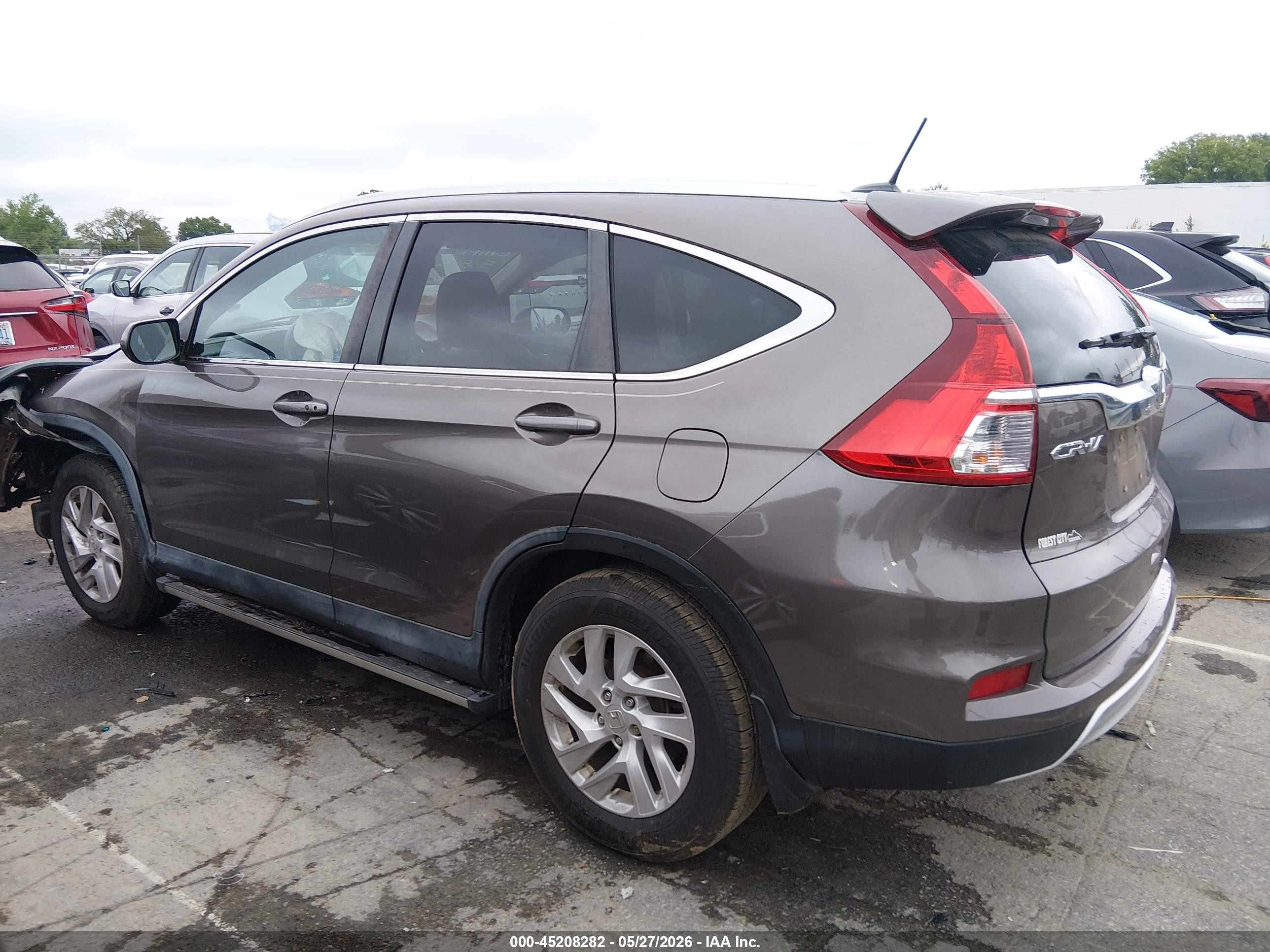 2015 Honda Cr-v Ex-l Gray vin: 2HKRM3H7XFH517302