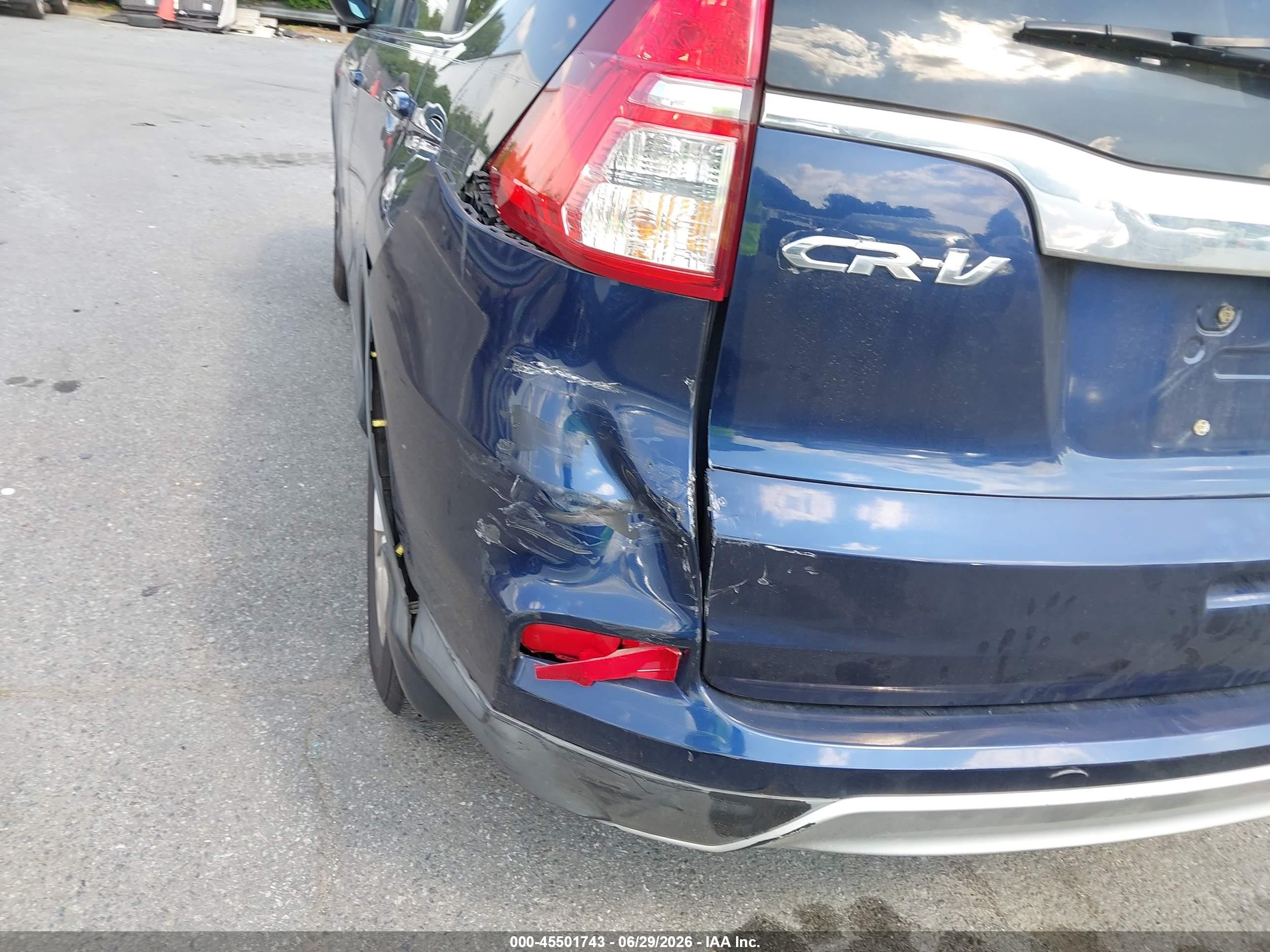 2015 Honda Cr-v Ex-l Blue vin: 2HKRM3H7XFH539039
