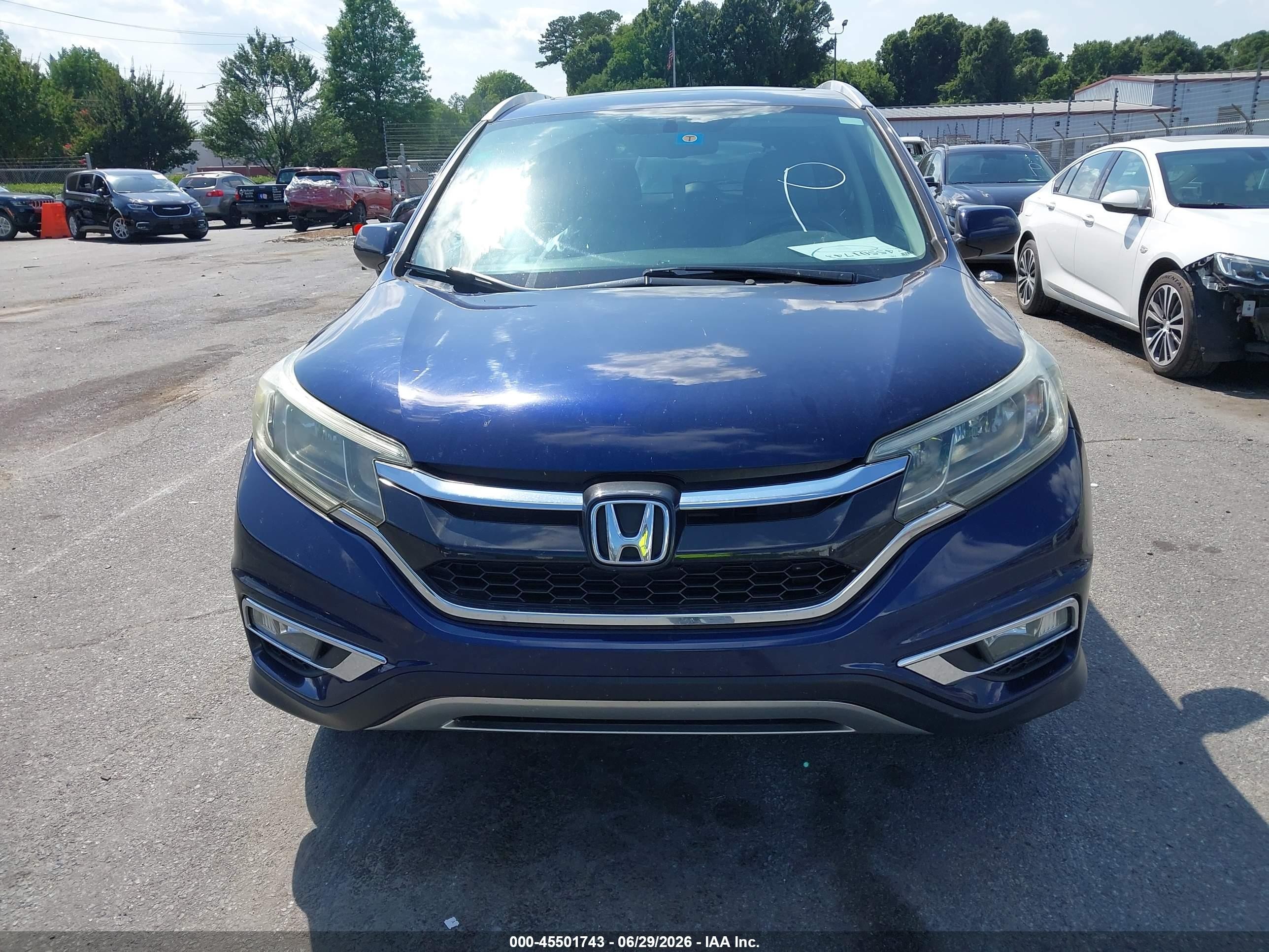 2015 Honda Cr-v Ex-l Blue vin: 2HKRM3H7XFH539039
