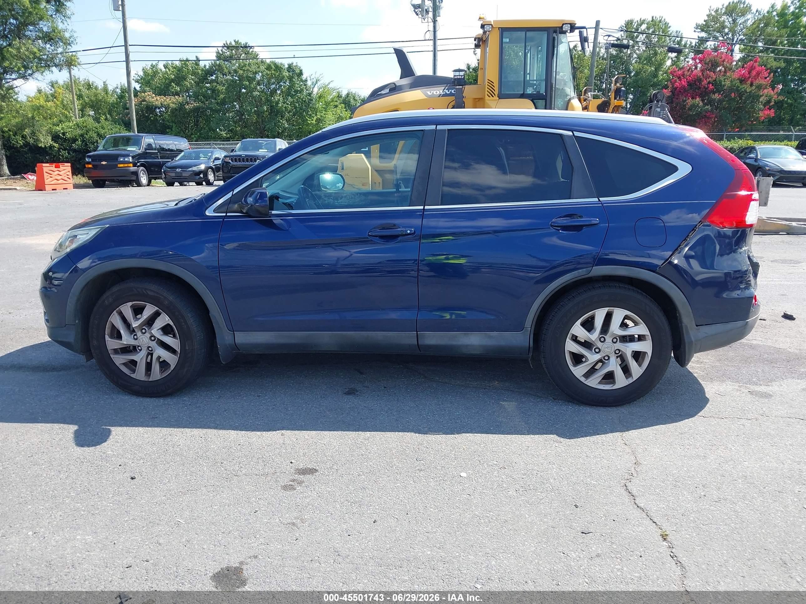 2015 Honda Cr-v Ex-l Blue vin: 2HKRM3H7XFH539039
