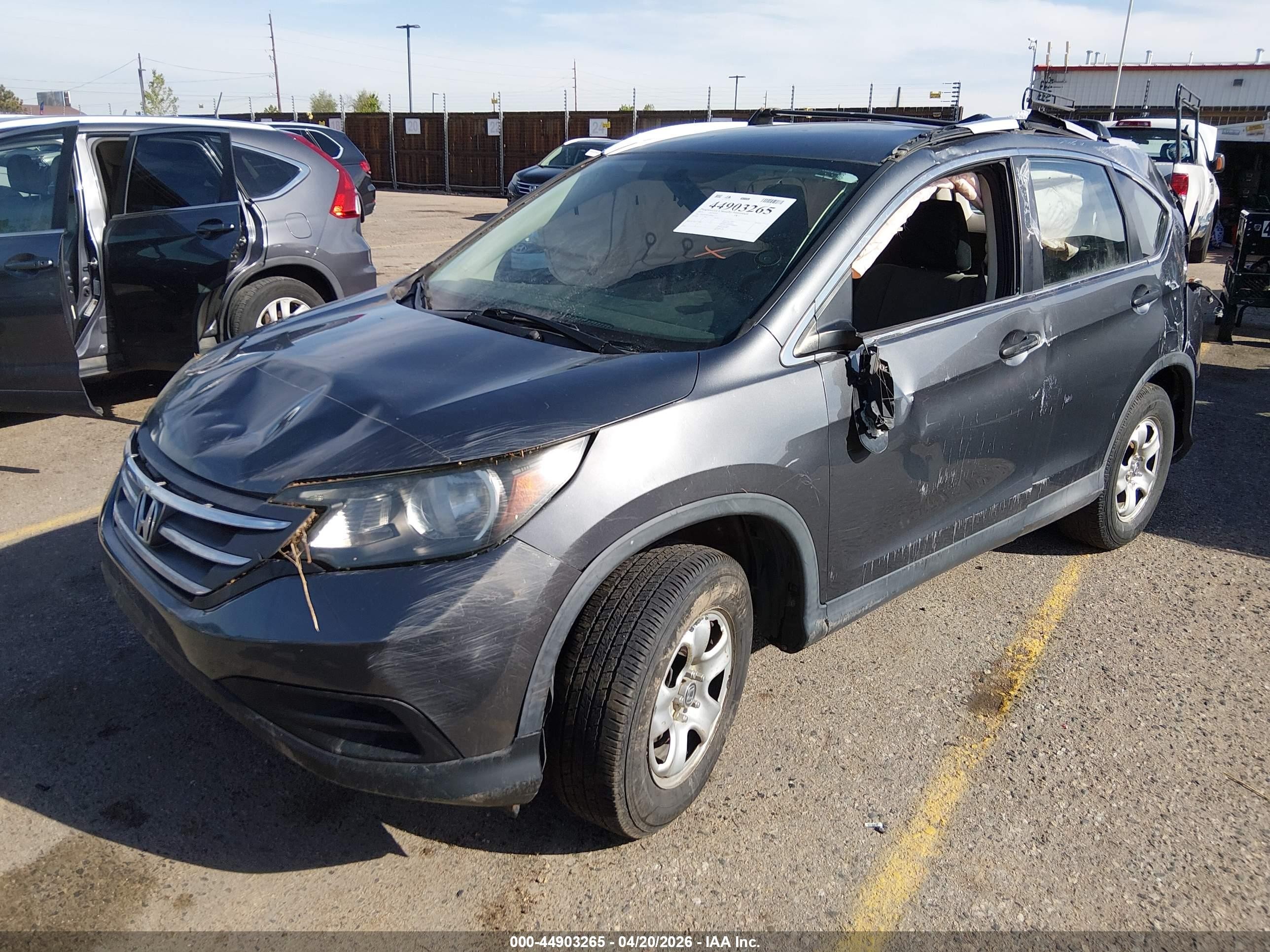 2013 Honda Cr-v Lx Gray vin: 2HKRM4H30DH643135