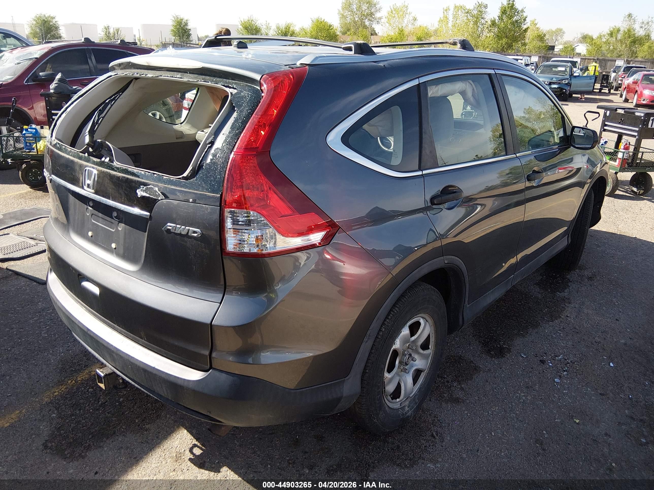 2013 Honda Cr-v Lx Gray vin: 2HKRM4H30DH643135