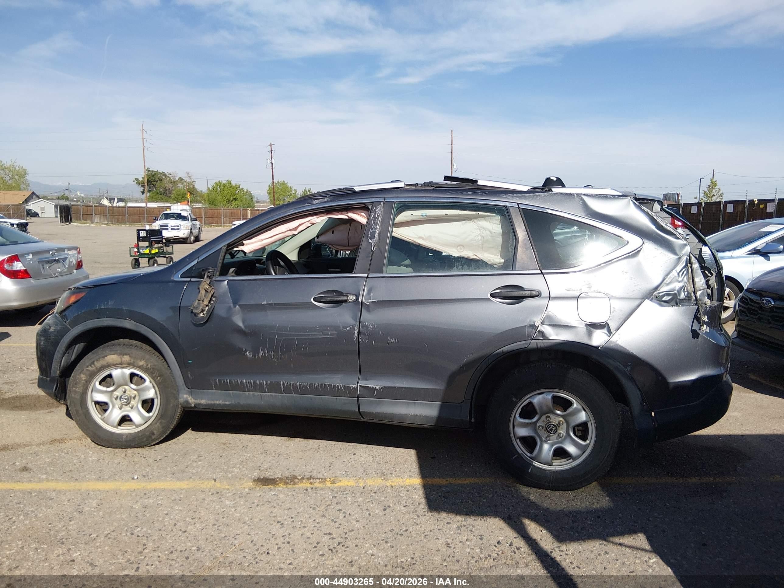 2013 Honda Cr-v Lx Gray vin: 2HKRM4H30DH643135