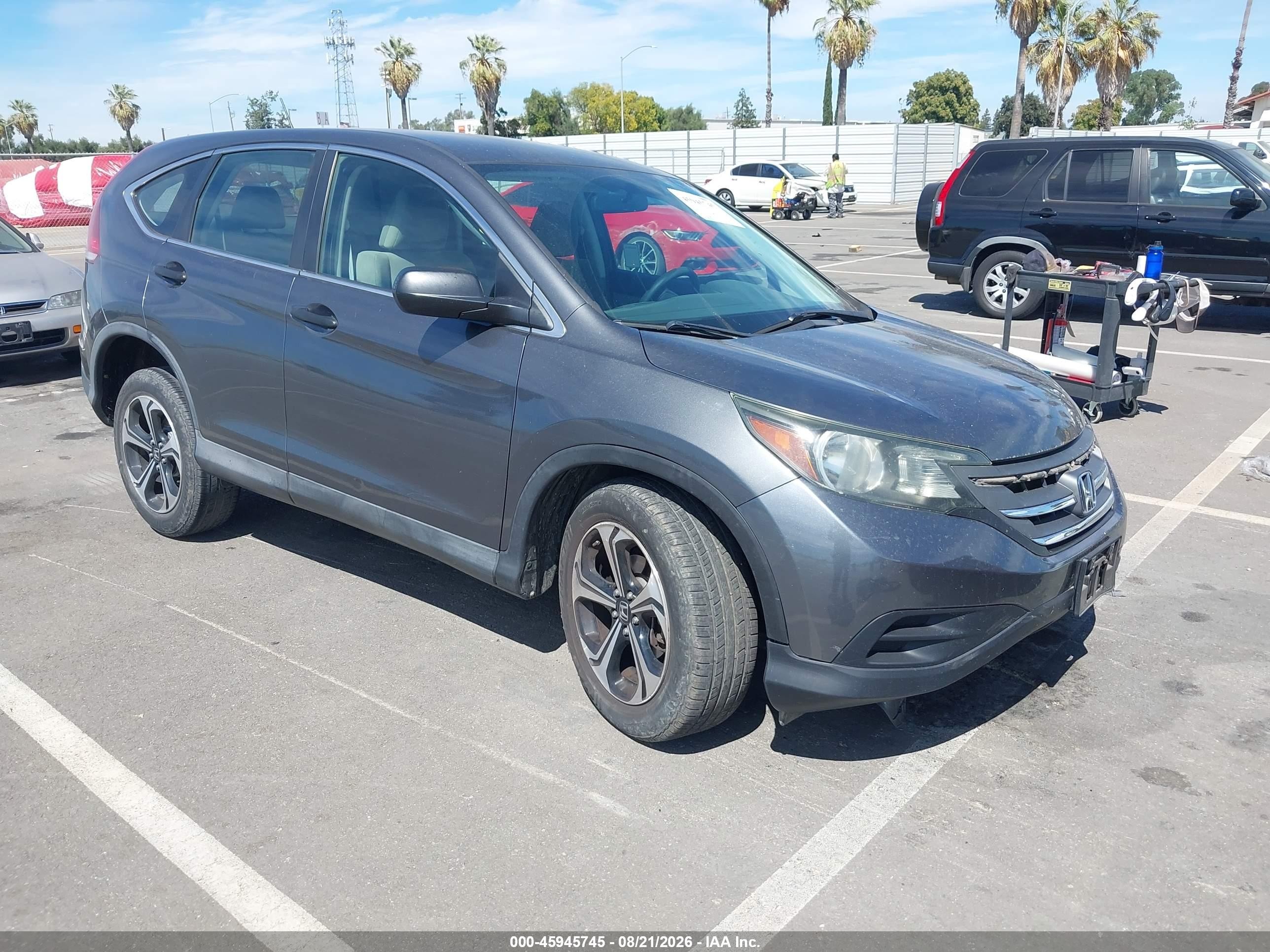 2013 Honda Cr-v Lx Gray vin: 2HKRM4H30DH657813