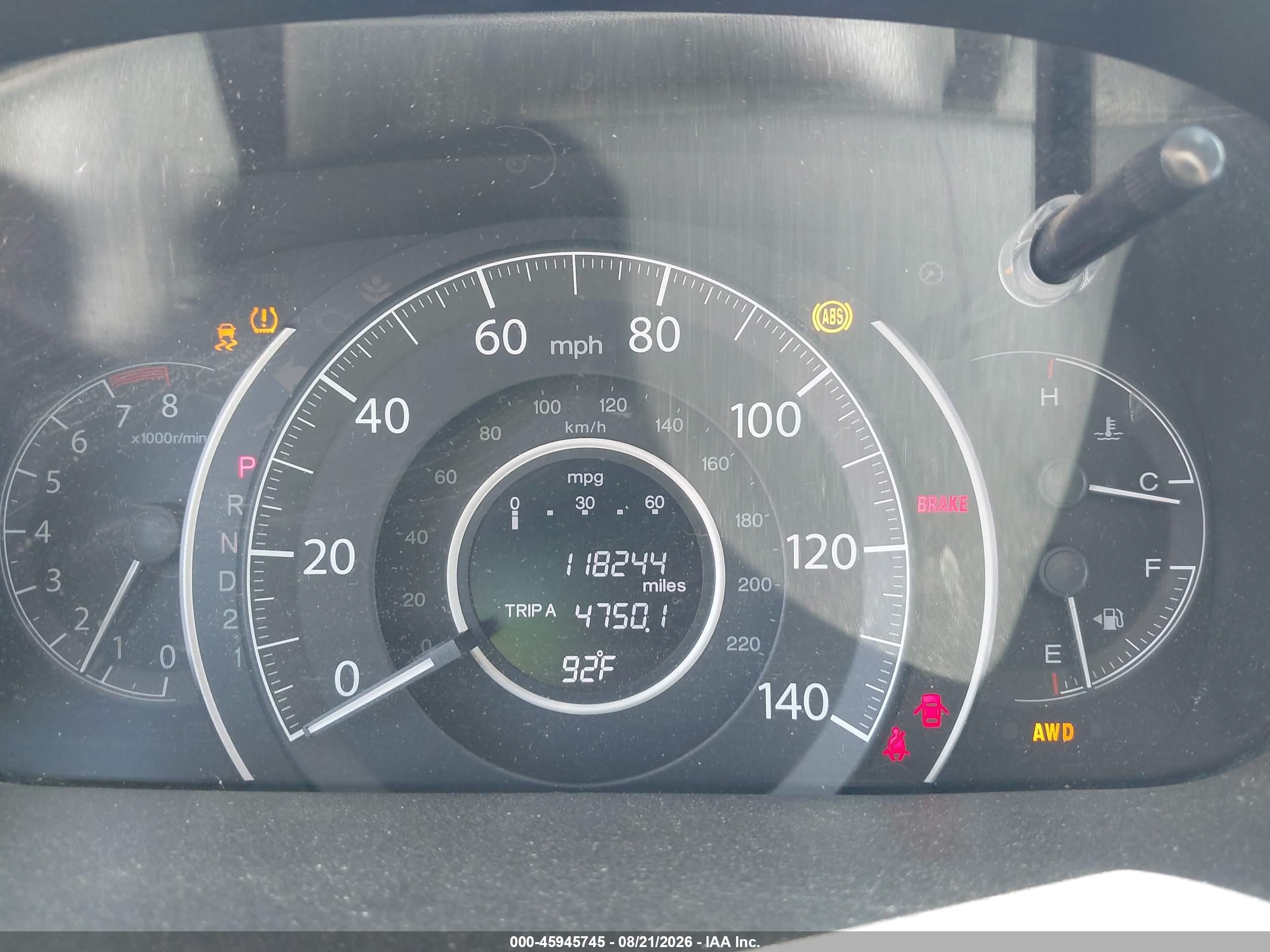 2013 Honda Cr-v Lx Серый vin: 2HKRM4H30DH657813