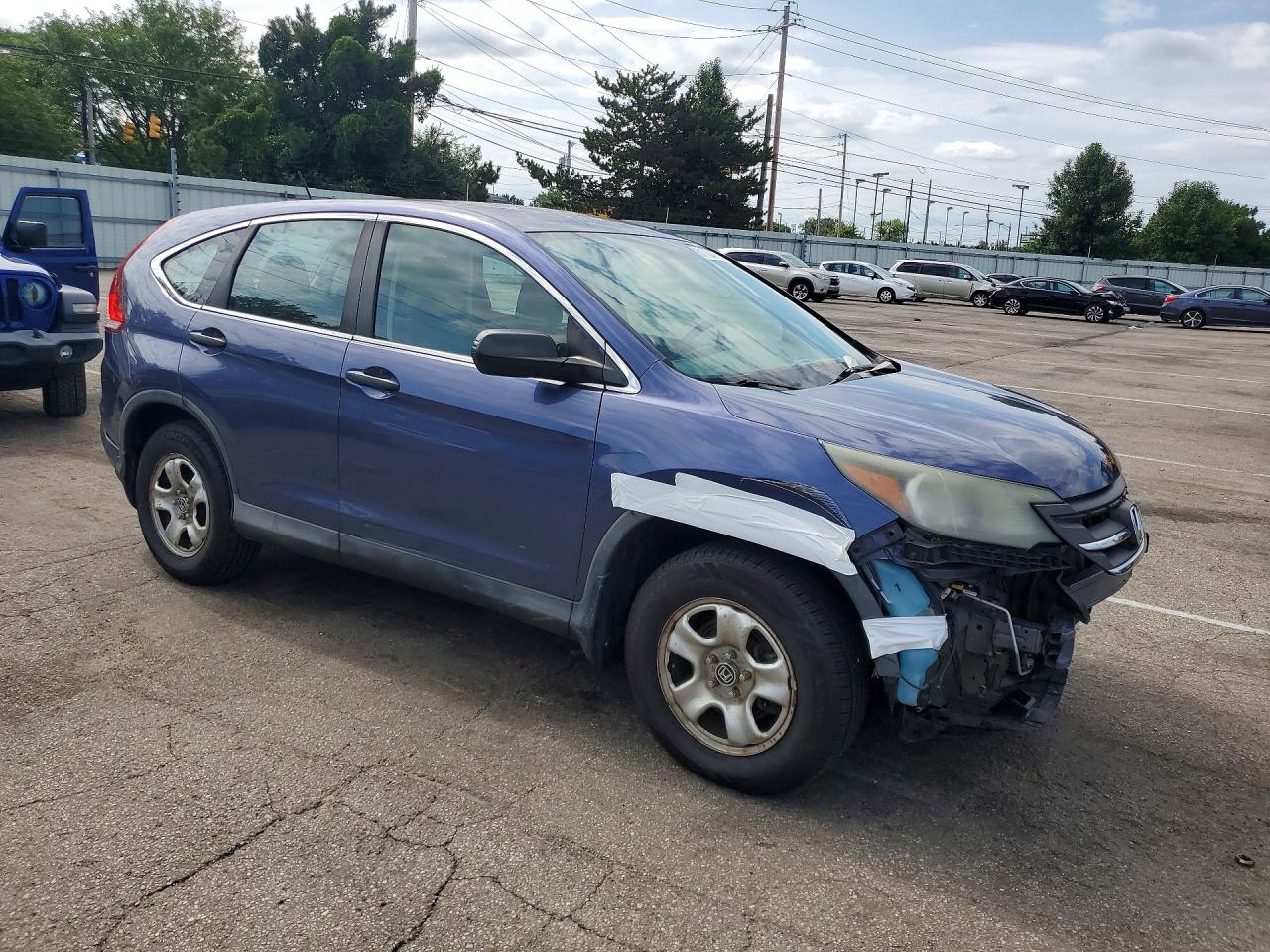 2013 Honda Cr-v Lx Blue vin: 2HKRM4H30DH668214