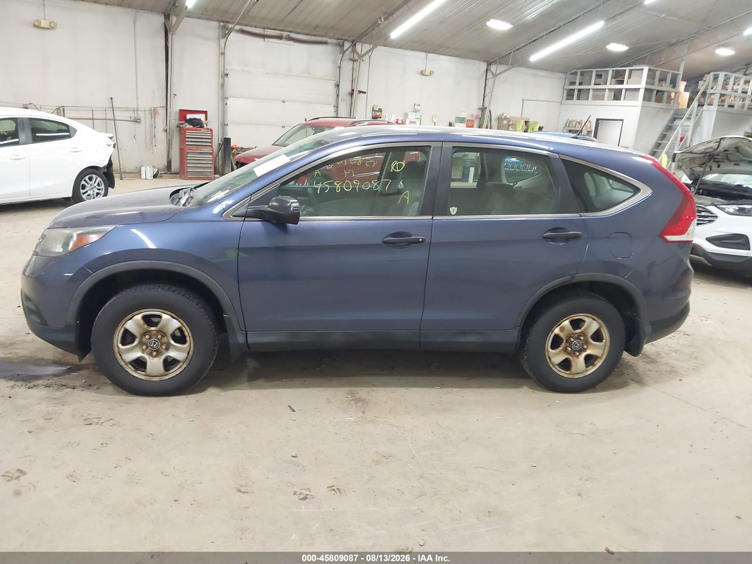 2014 Honda Cr-v Lx Blue vin: 2HKRM4H30EH613652