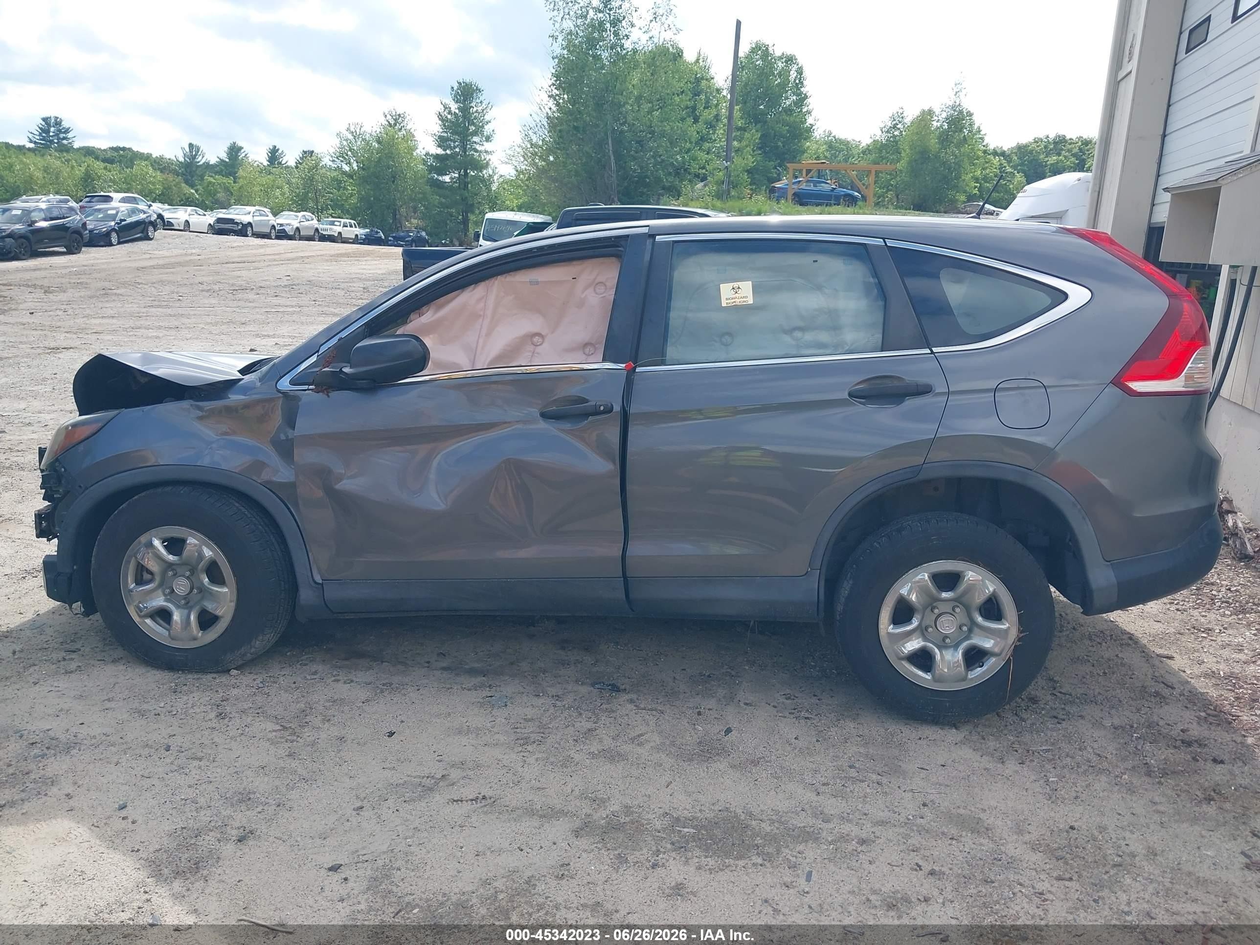 2014 Honda Cr-v Lx Gray vin: 2HKRM4H30EH671633