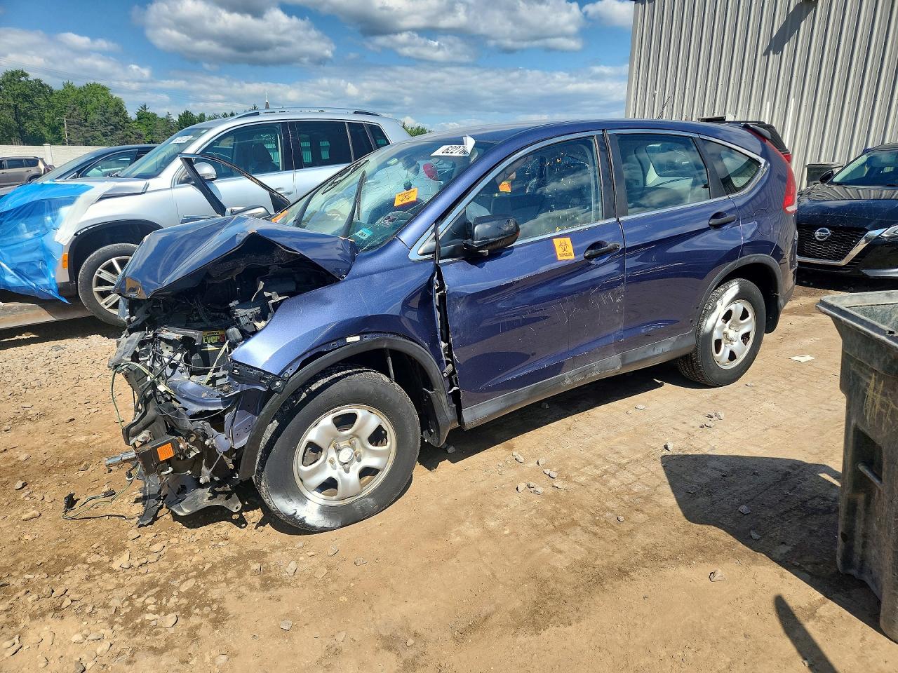 2014 Honda Cr-v Lx Синий vin: 2HKRM4H30EH684835