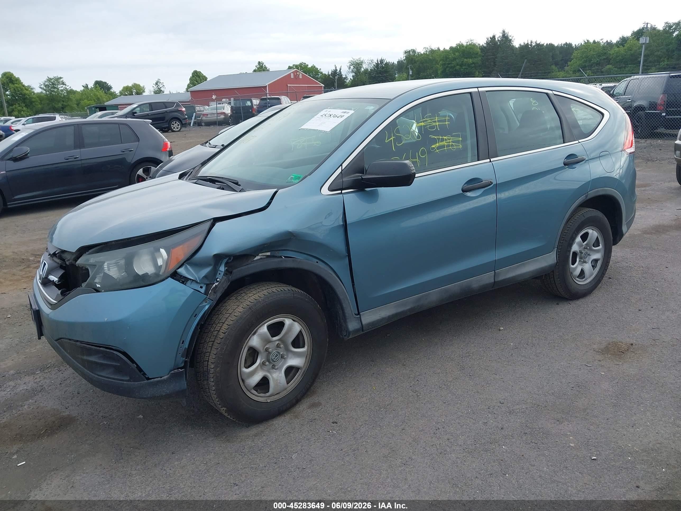 2014 Honda Cr-v Lx Light Blue vin: 2HKRM4H30EH689081