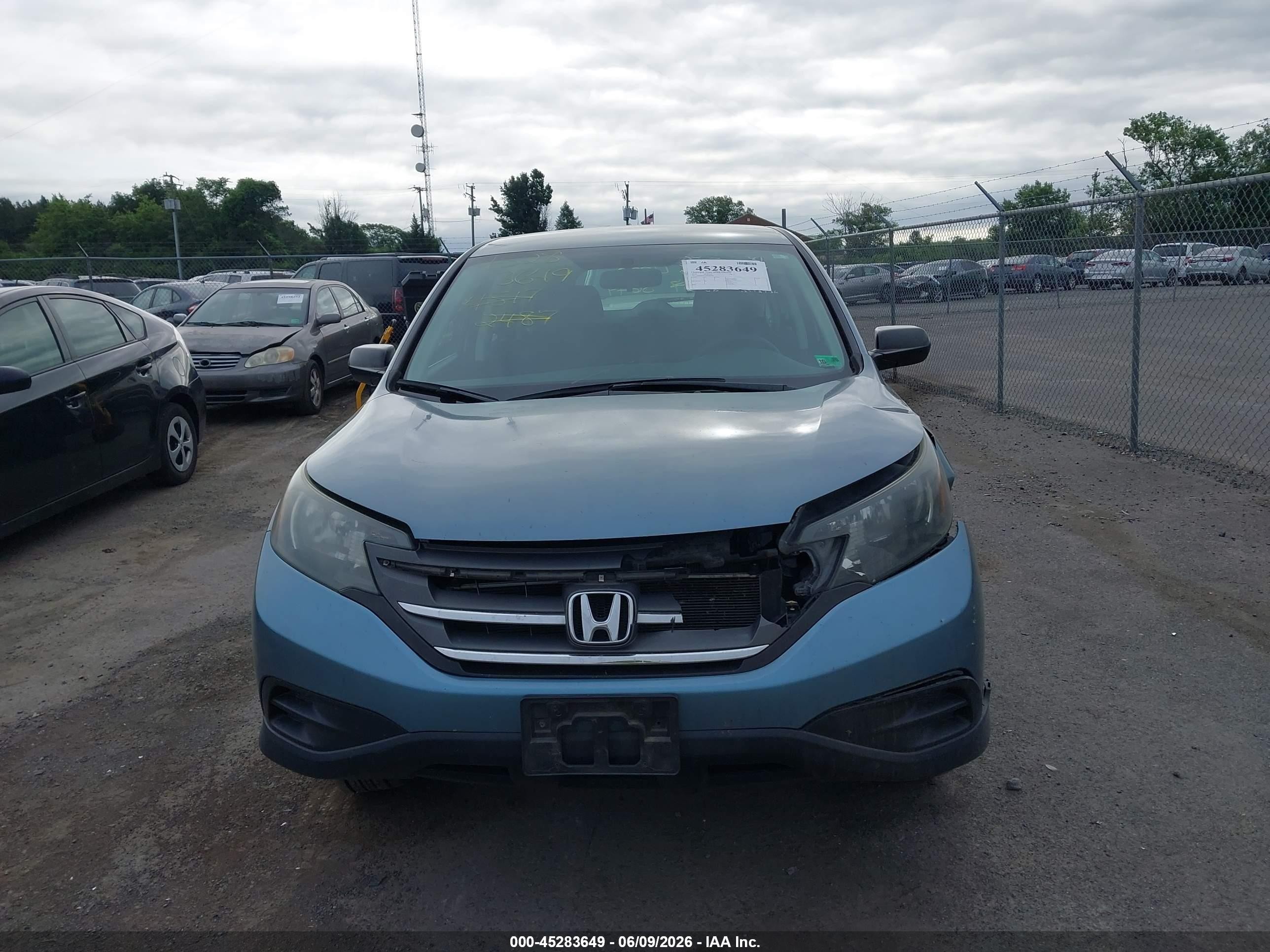 2014 Honda Cr-v Lx Light Blue vin: 2HKRM4H30EH689081
