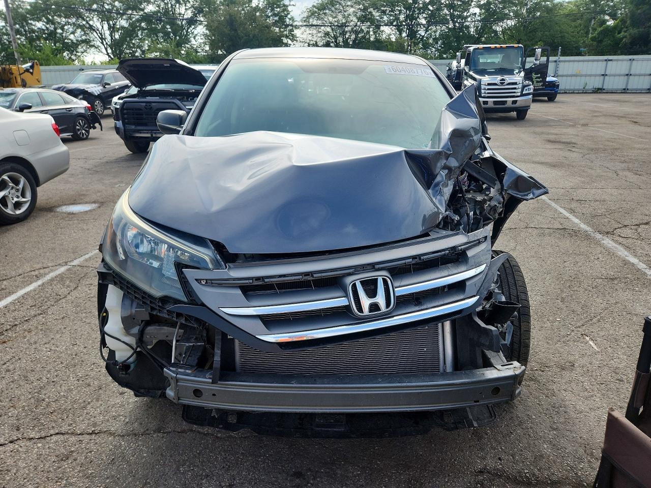 2014 Honda Cr-v Lx Gray vin: 2HKRM4H30EH694796