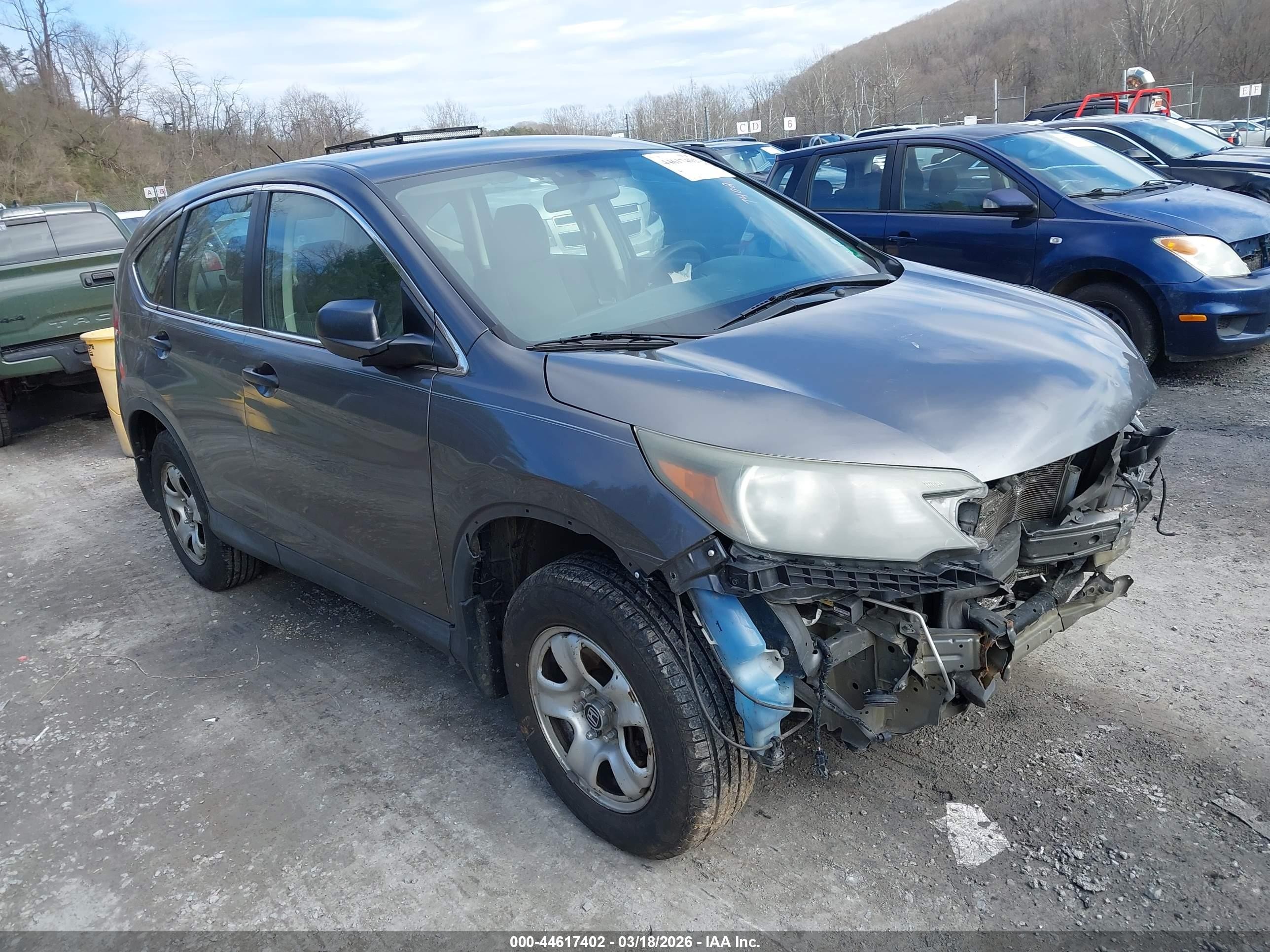 2014 Honda Cr-v Lx Gray vin: 2HKRM4H30EH695043