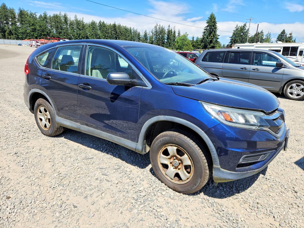 2015 Honda Cr-v Lx Синий vin: 2HKRM4H30FH610414