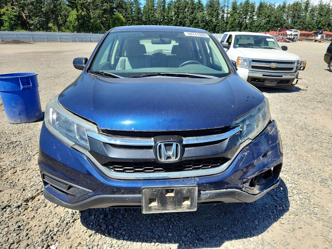 2015 Honda Cr-v Lx Синий vin: 2HKRM4H30FH610414