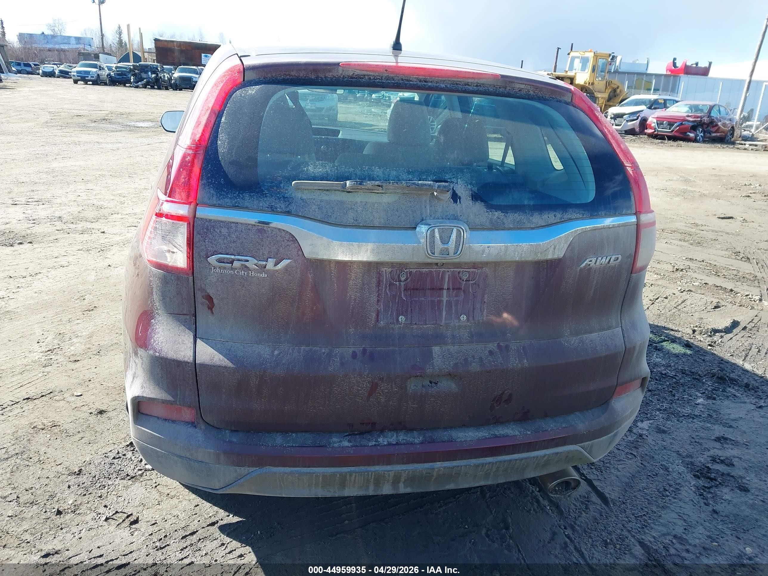 2015 Honda Cr-v Lx Maroon vin: 2HKRM4H30FH675814