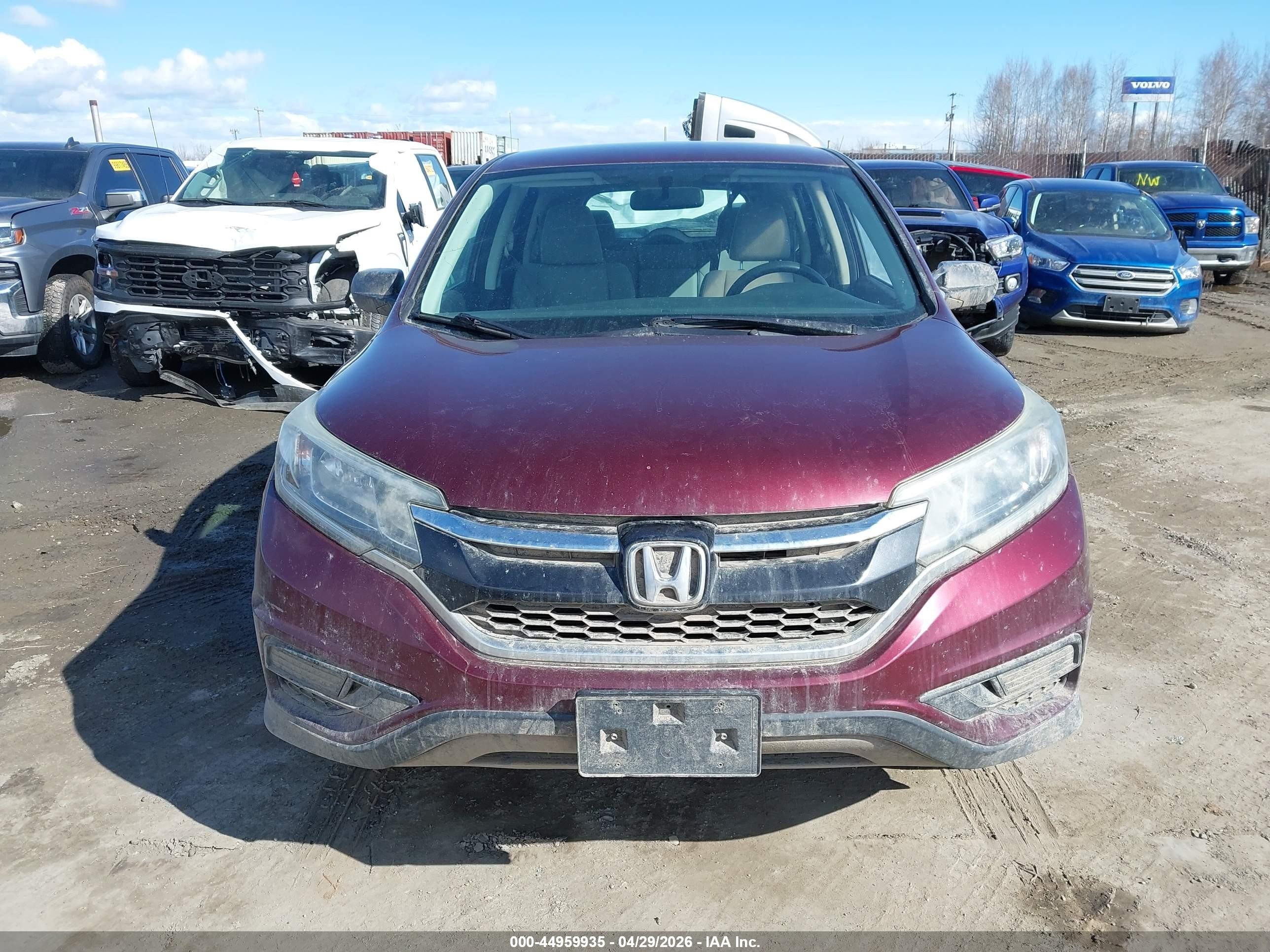 2015 Honda Cr-v Lx Maroon vin: 2HKRM4H30FH675814