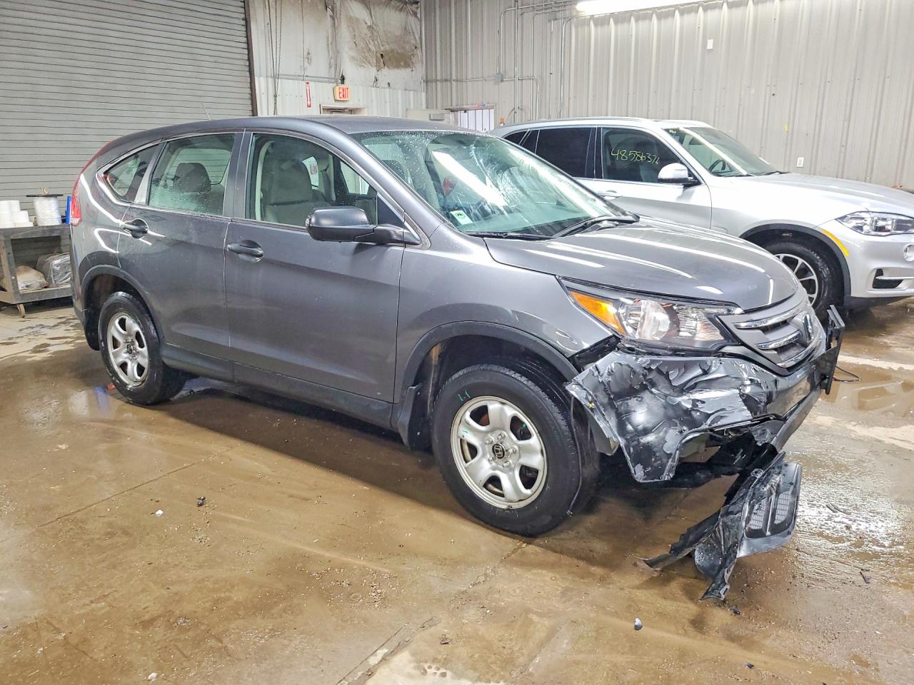 2013 Honda Cr-v Lx Gray vin: 2HKRM4H31DH616137