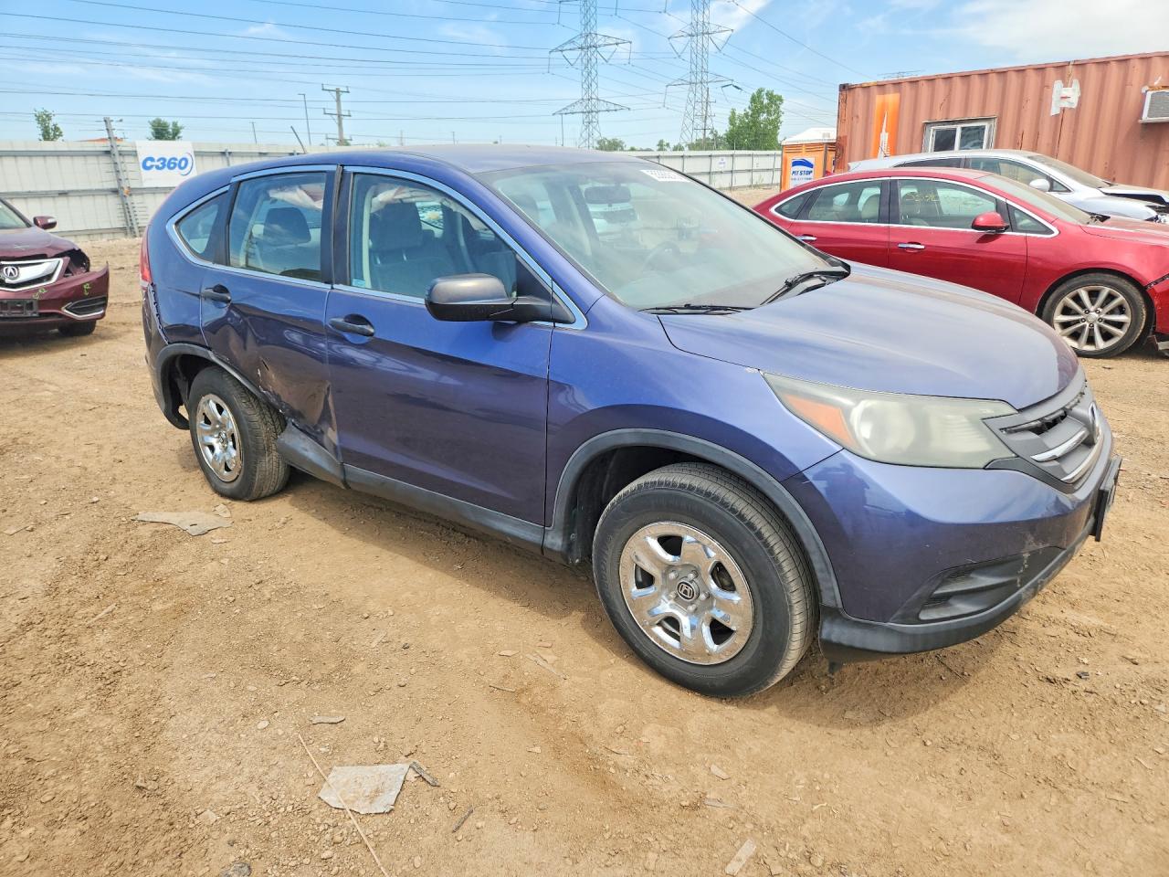 2013 Honda Cr-v Lx Blue vin: 2HKRM4H31DH625825