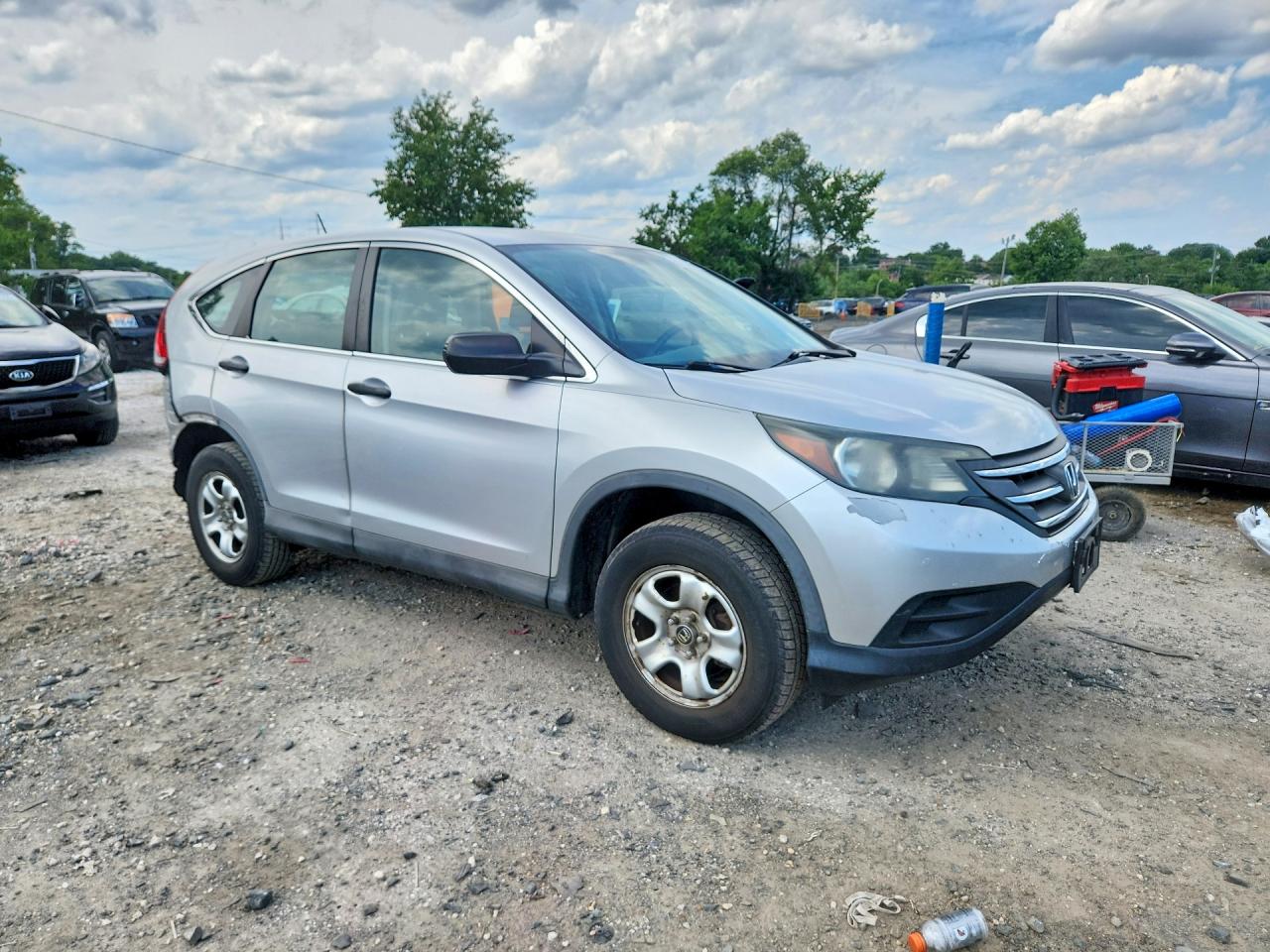 2013 Honda Cr-v Lx Silver vin: 2HKRM4H31DH645296