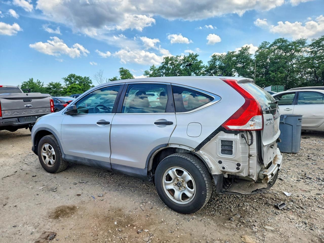 2013 Honda Cr-v Lx Silver vin: 2HKRM4H31DH645296