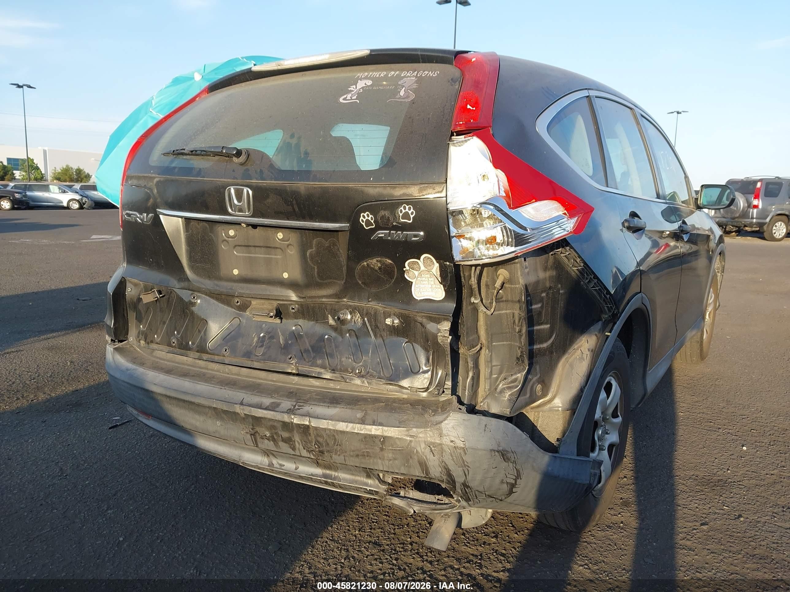 2013 Honda Cr-v Lx Black vin: 2HKRM4H31DH652006