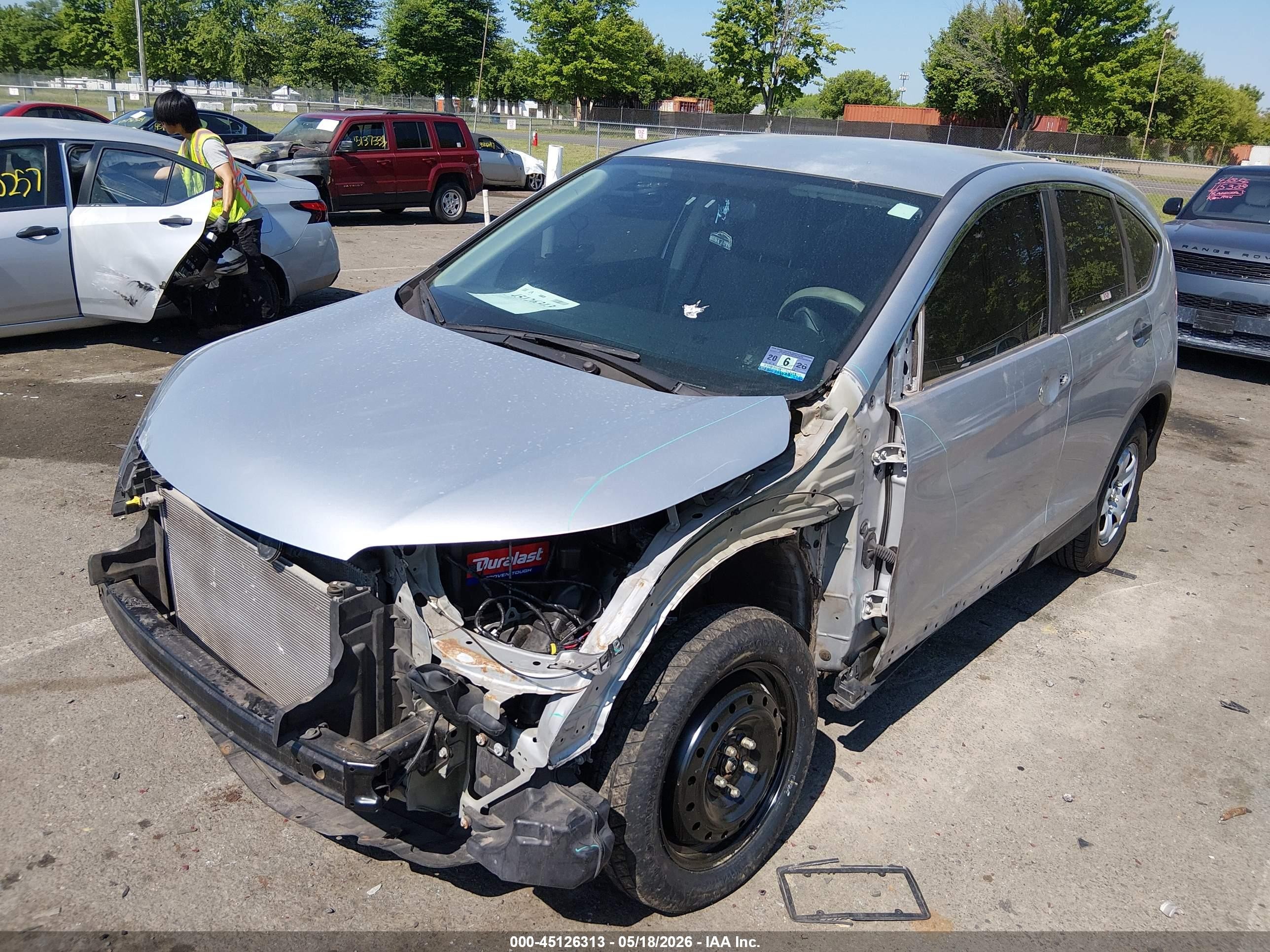 2013 Honda Cr-v Lx Silver vin: 2HKRM4H31DH666407
