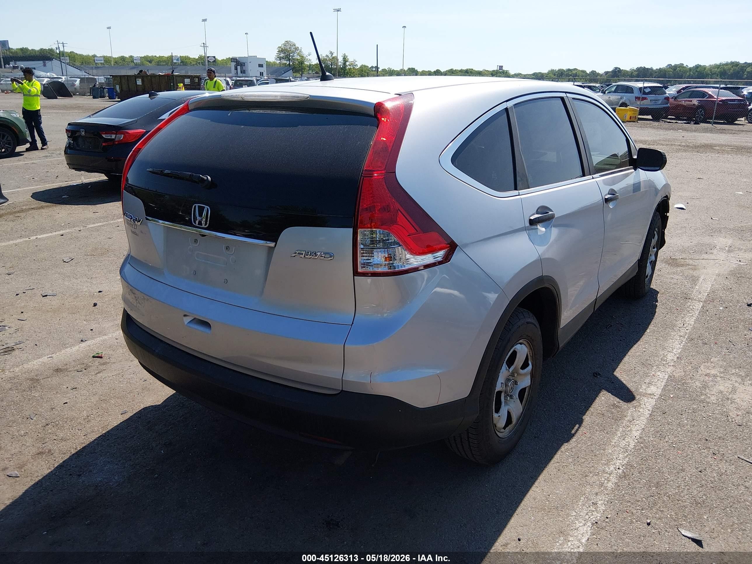 2013 Honda Cr-v Lx Silver vin: 2HKRM4H31DH666407