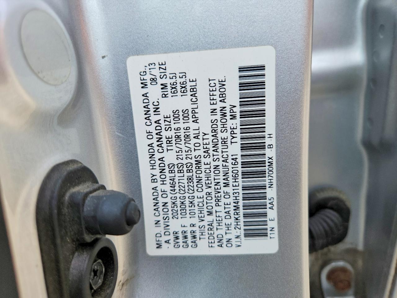 2014 Honda Cr-v Lx Silver vin: 2HKRM4H31EH601641