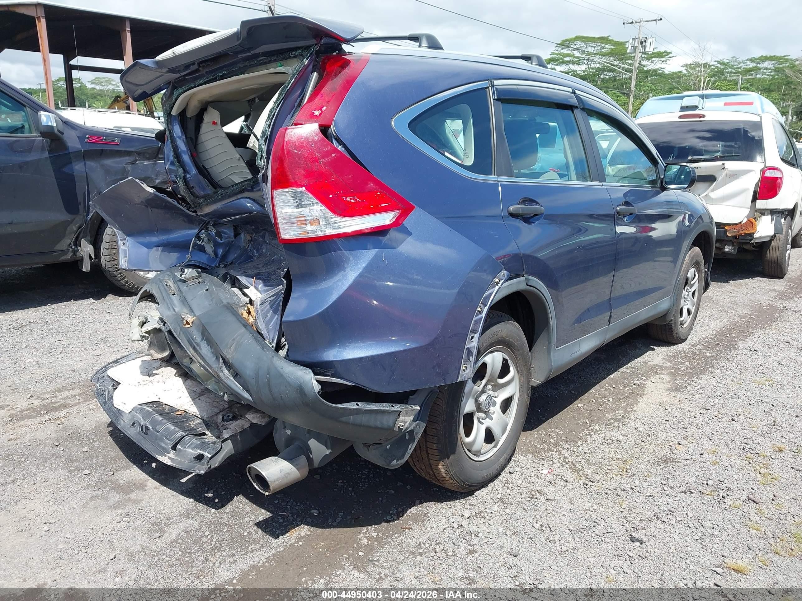 2014 Honda Cr-v Lx Blue vin: 2HKRM4H31EH604927