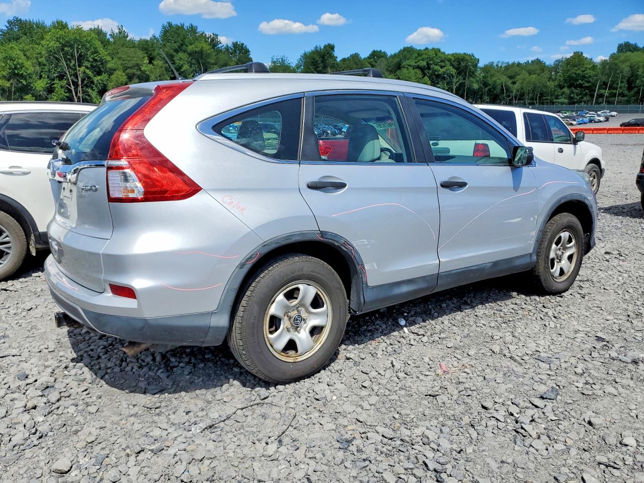 2015 Honda Cr-v Lx Silver vin: 2HKRM4H31FH604363