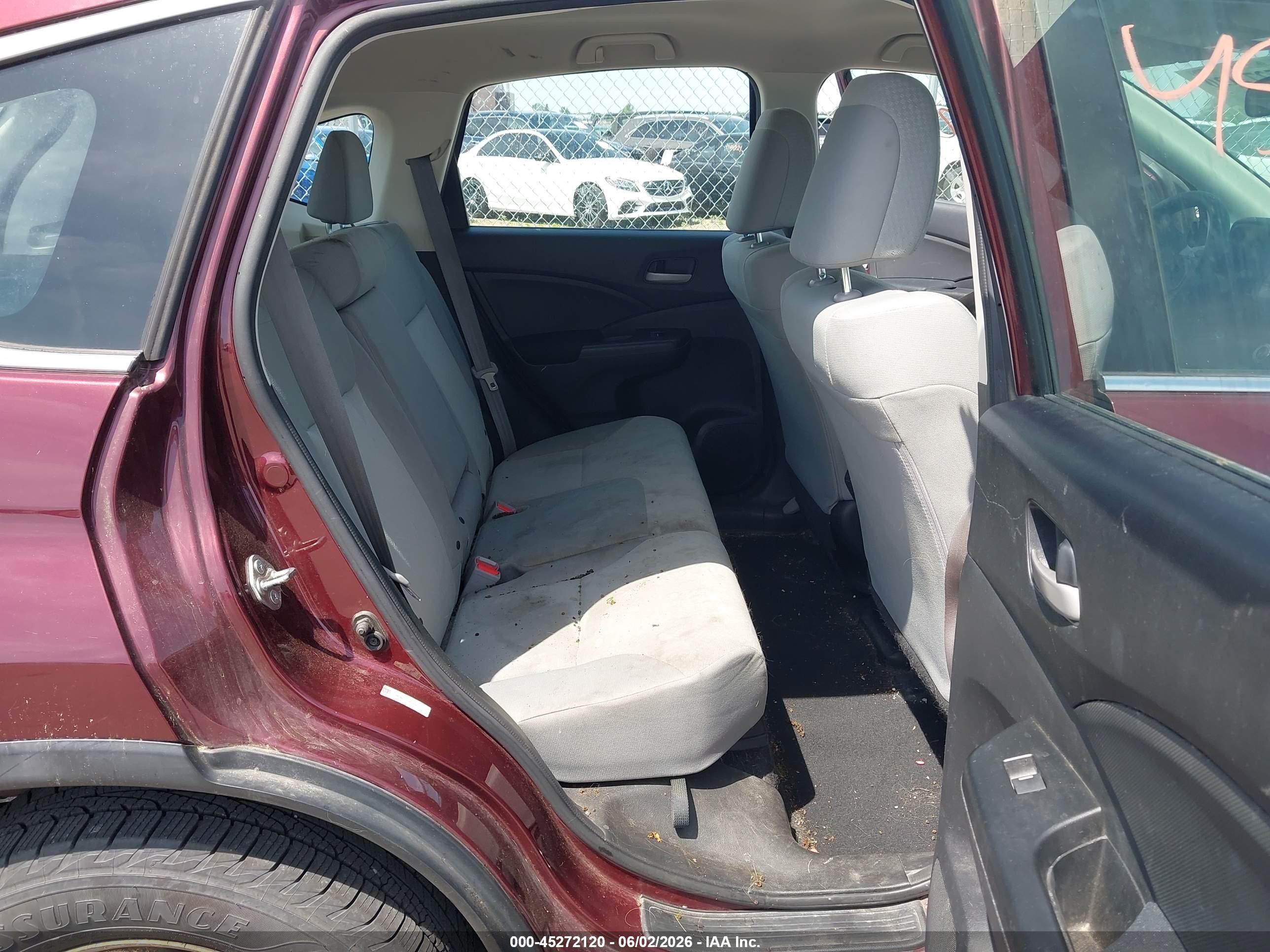 2015 Honda Cr-v Lx Maroon vin: 2HKRM4H31FH628694