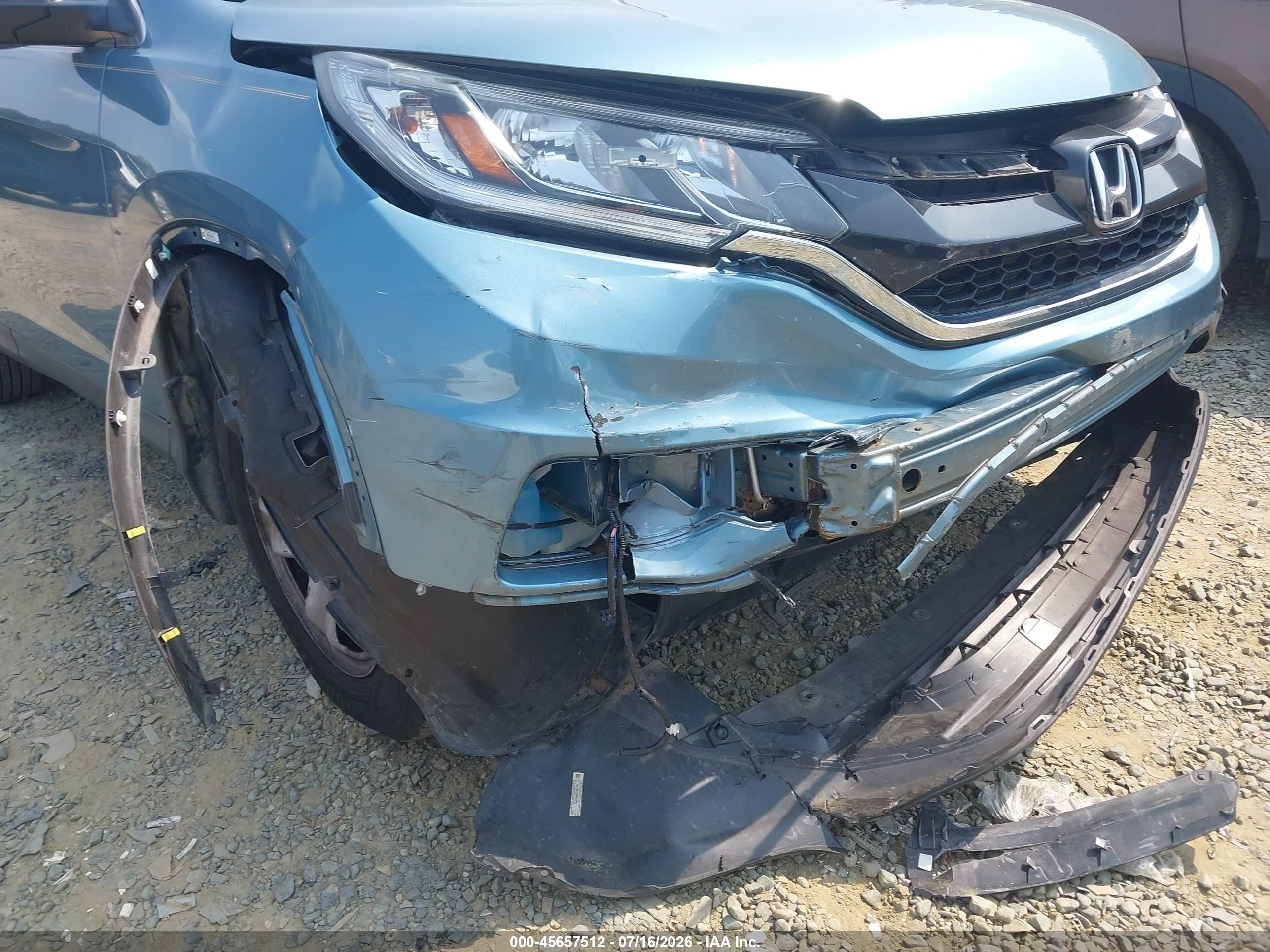 2015 Honda Cr-v Lx Light Blue vin: 2HKRM4H31FH680746