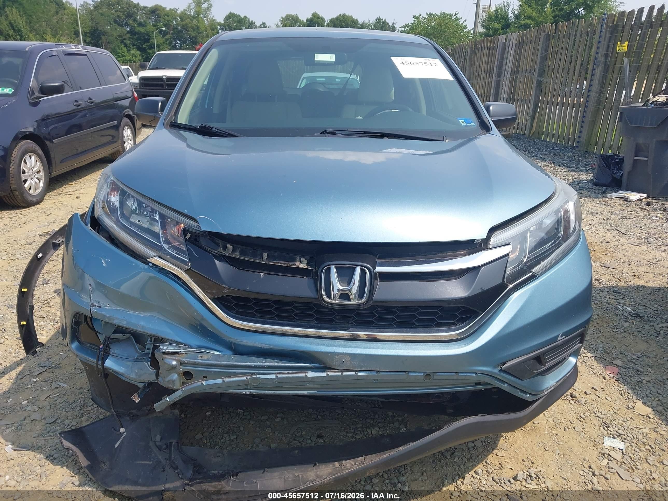 2015 Honda Cr-v Lx Light Blue vin: 2HKRM4H31FH680746
