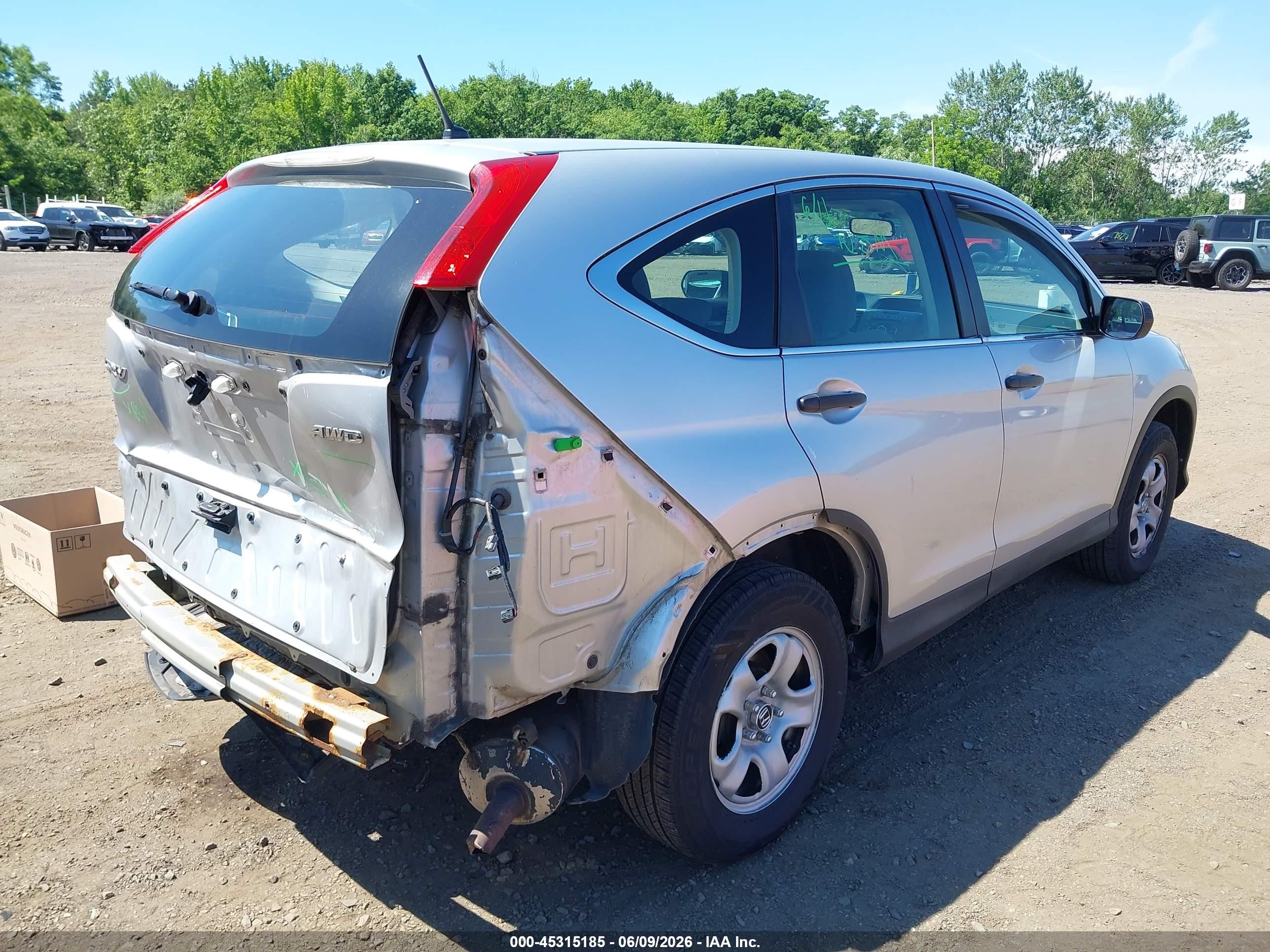 2012 Honda Cr-v Lx Silver vin: 2HKRM4H32CH612418