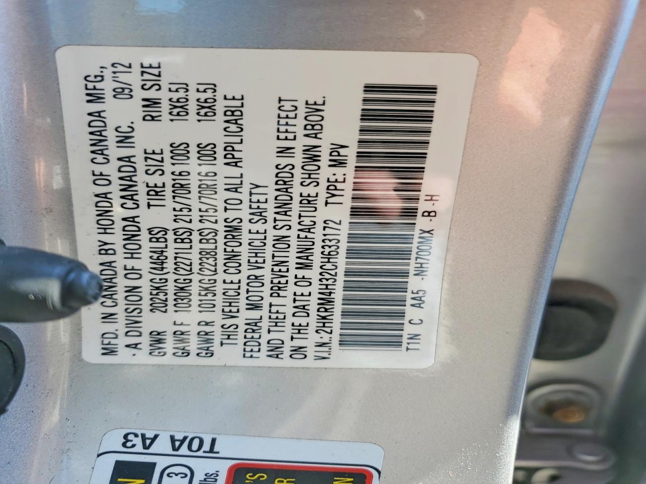 2012 Honda Cr-v Lx Серебряный vin: 2HKRM4H32CH633172