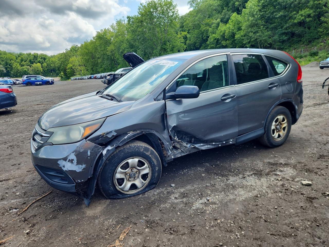 2013 Honda Cr-v Lx Gray vin: 2HKRM4H32DH605843