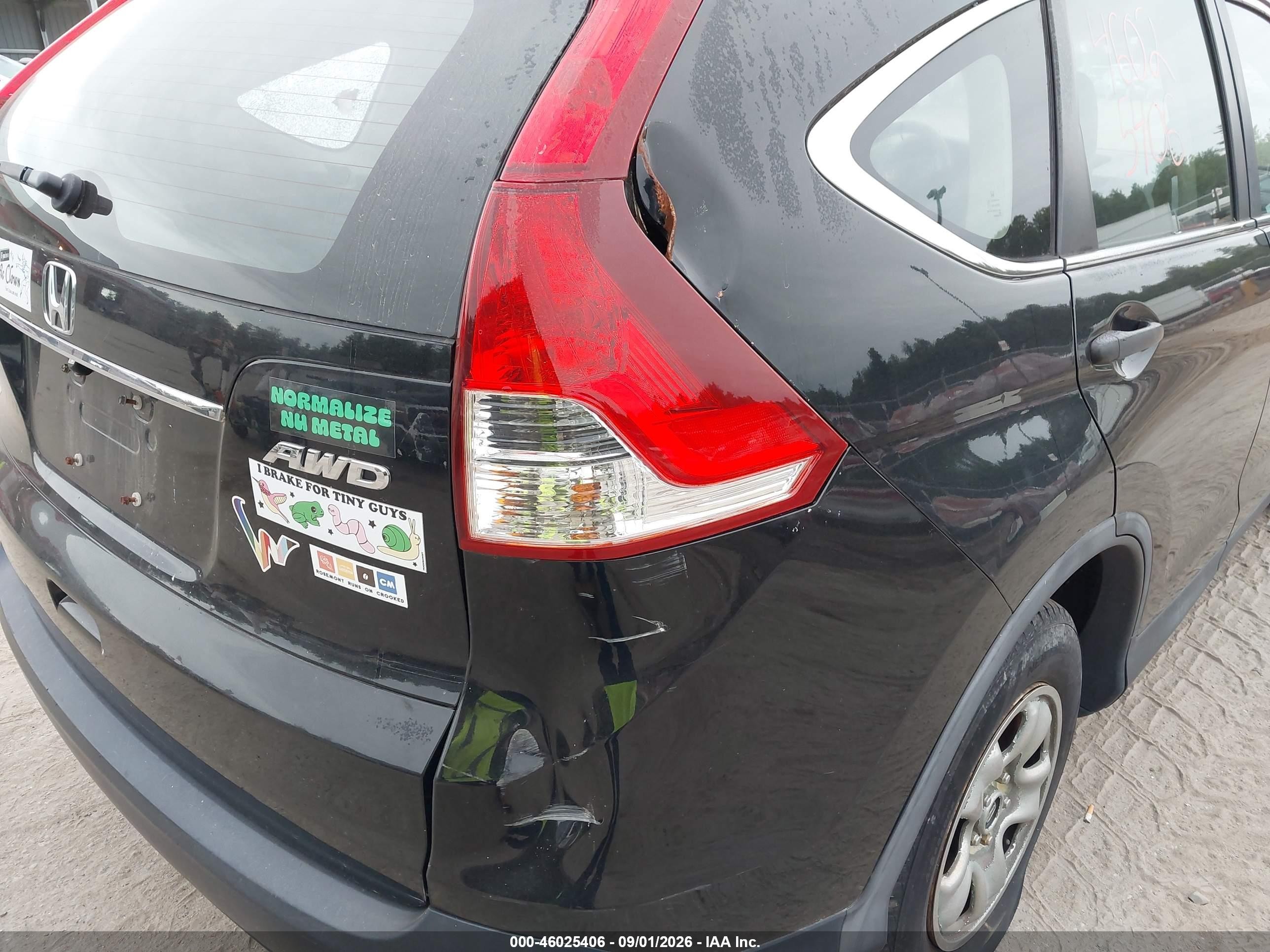 2013 Honda Cr-v Lx Black vin: 2HKRM4H32DH607267