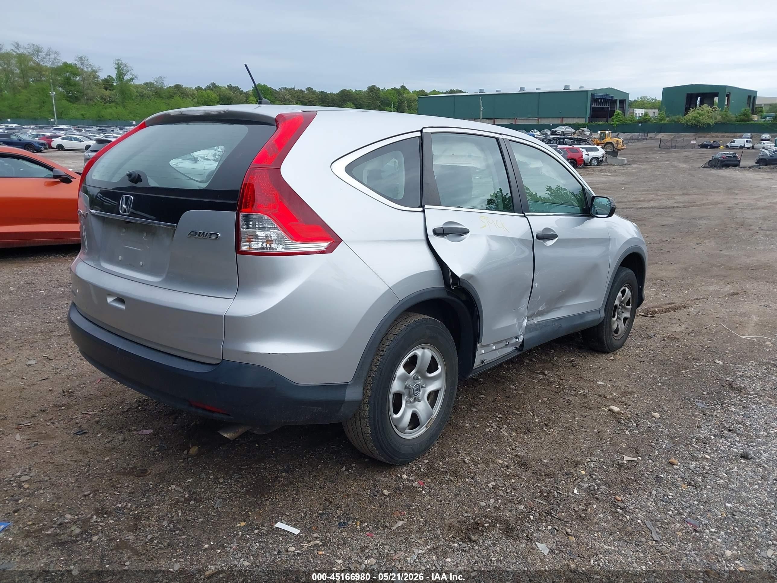 2013 Honda Cr-v Lx Silver vin: 2HKRM4H32DH630693