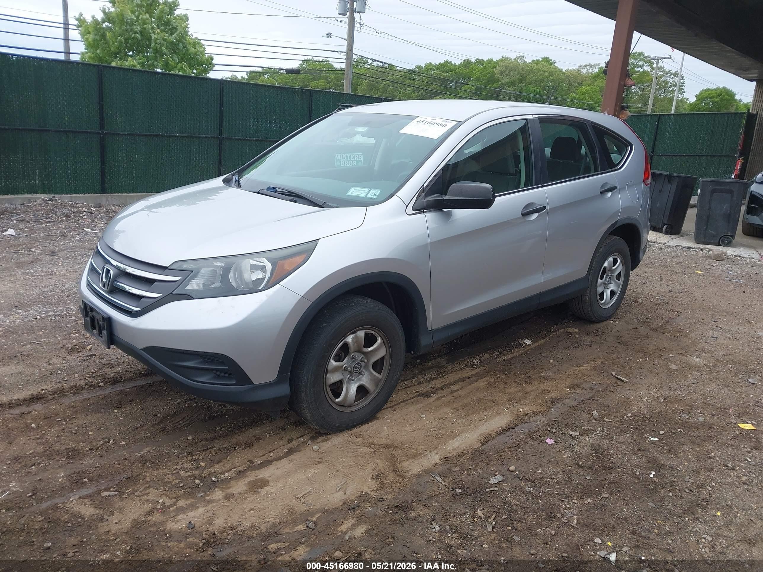 2013 Honda Cr-v Lx Silver vin: 2HKRM4H32DH630693