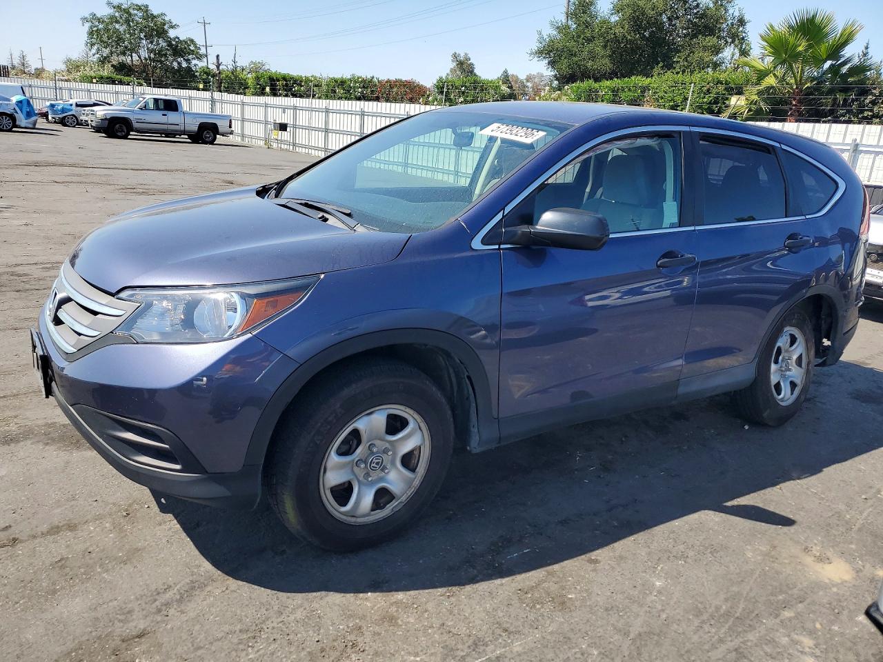 2013 Honda Cr-v Lx Blue vin: 2HKRM4H32DH636736