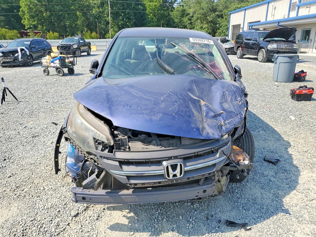 2013 Honda Cr-v Lx Blue vin: 2HKRM4H32DH648031