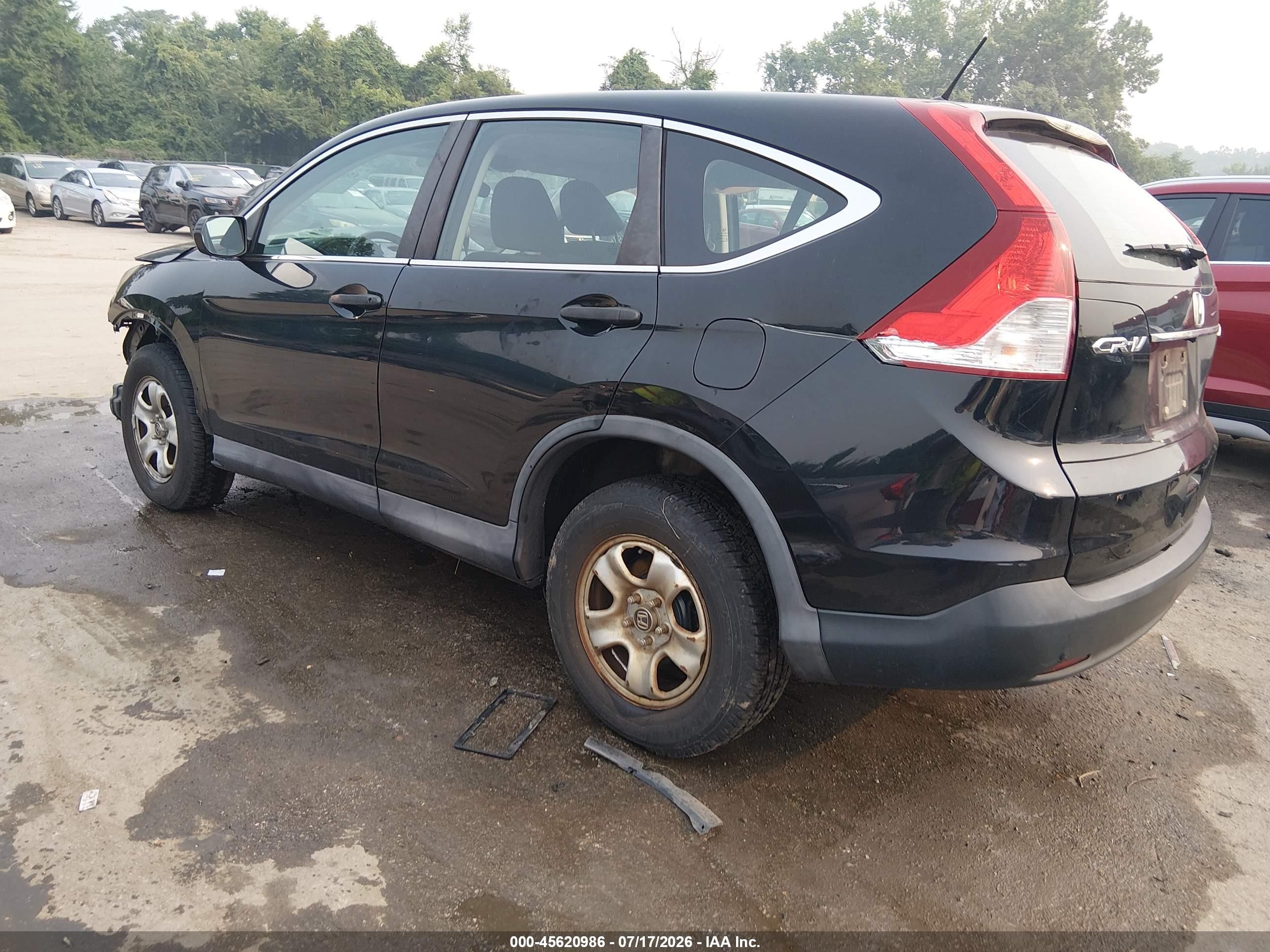 2013 Honda Cr-v Lx Black vin: 2HKRM4H32DH667078