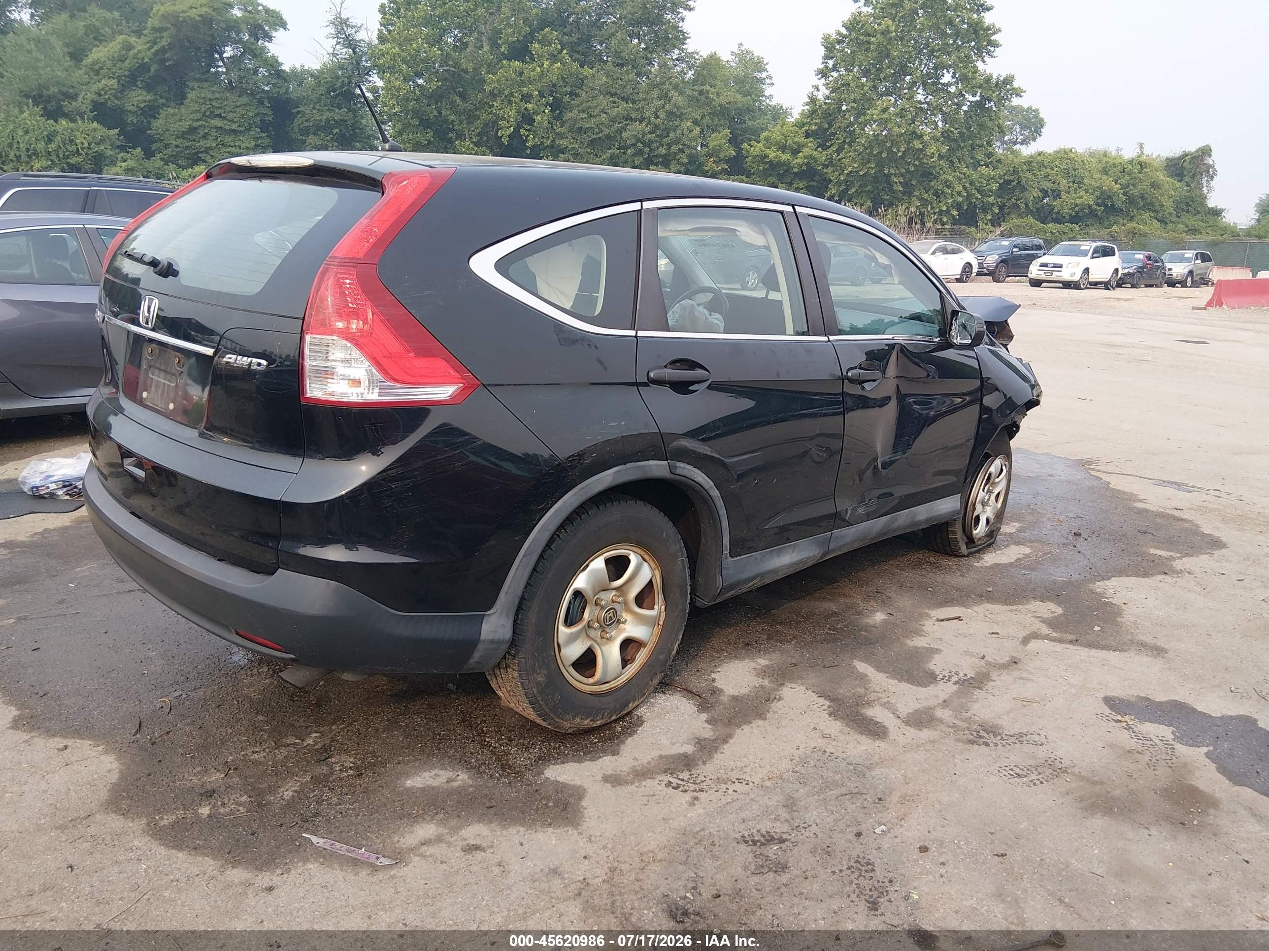 2013 Honda Cr-v Lx Black vin: 2HKRM4H32DH667078