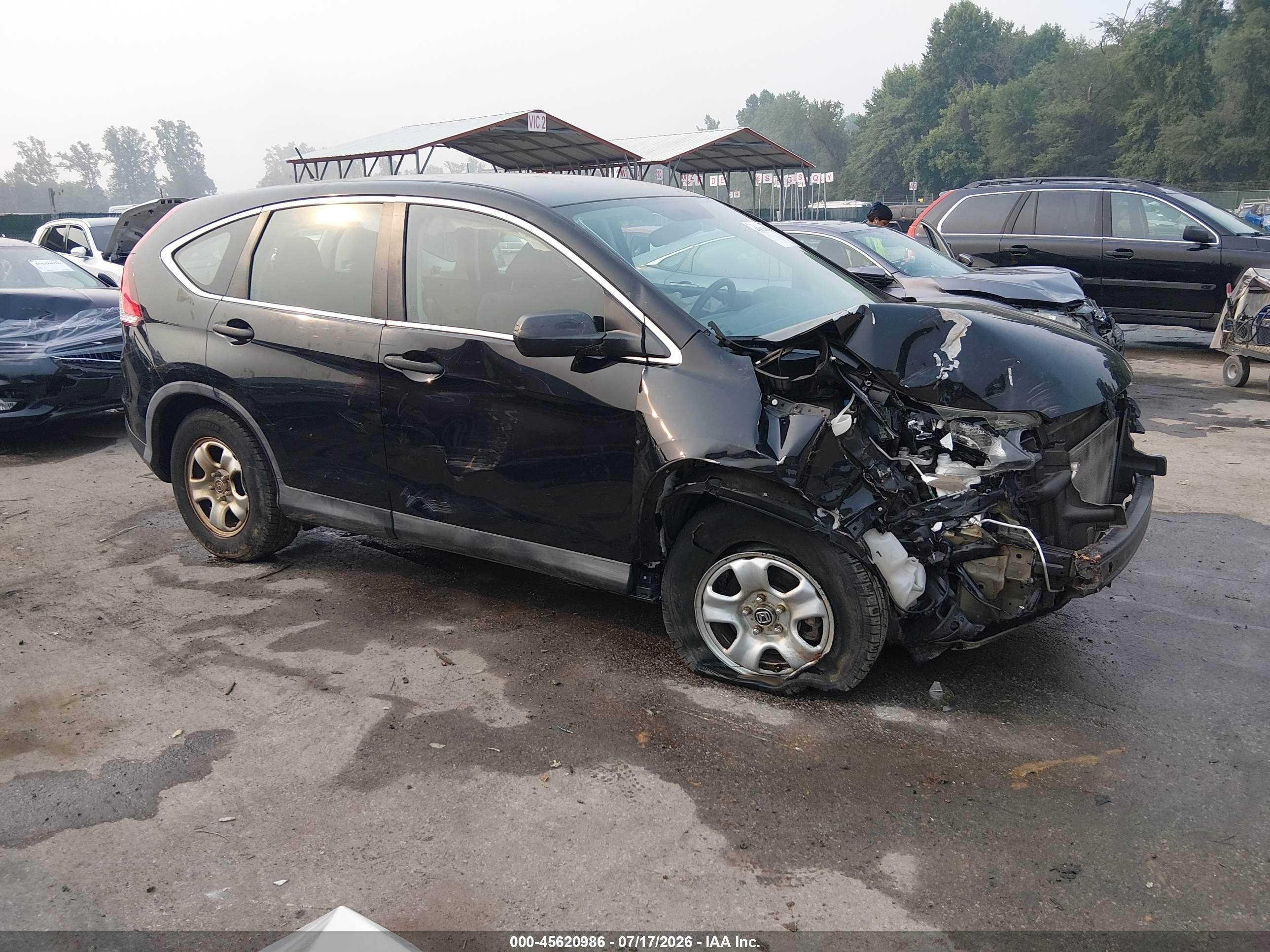 2013 Honda Cr-v Lx Black vin: 2HKRM4H32DH667078