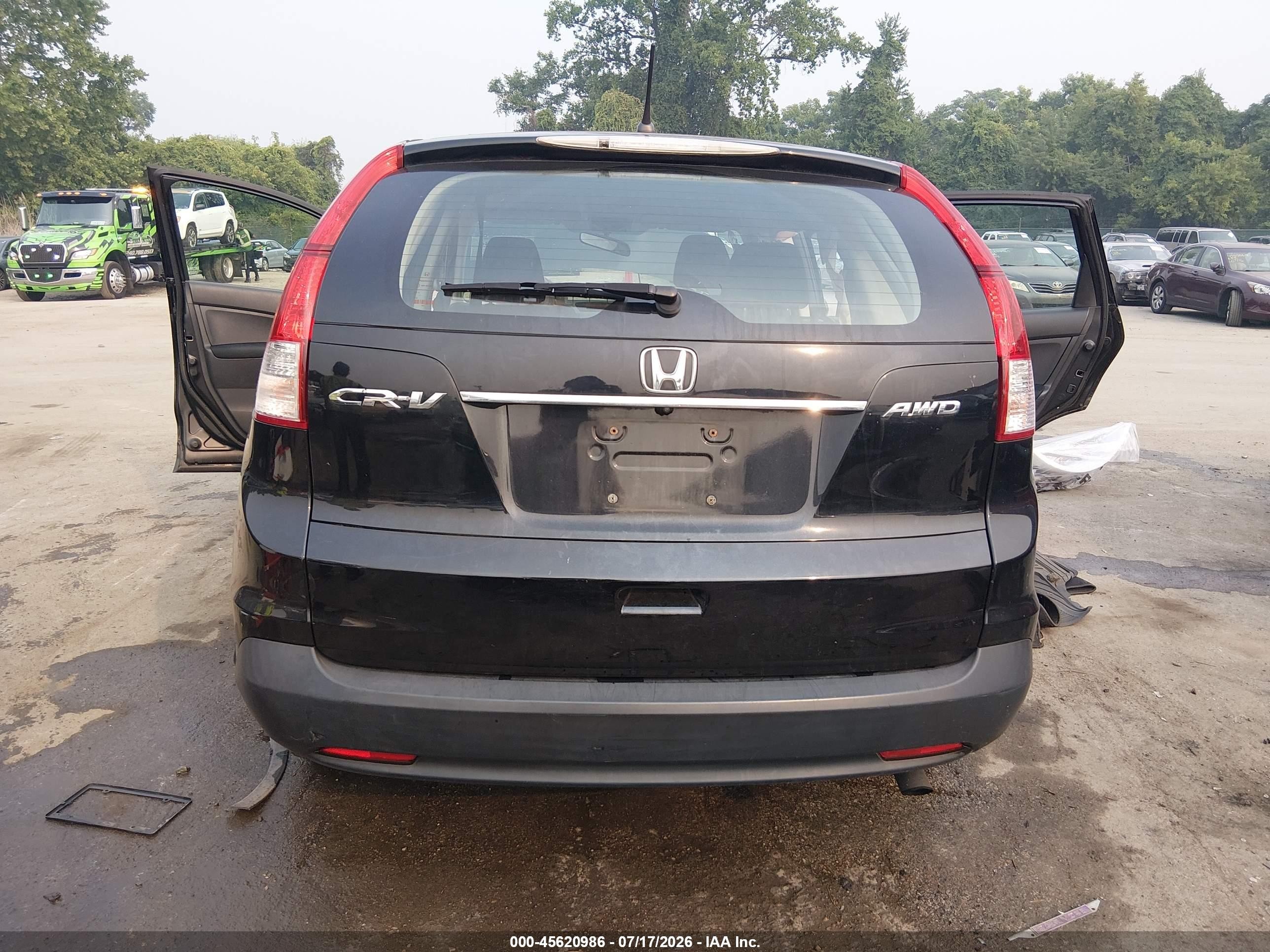 2013 Honda Cr-v Lx Black vin: 2HKRM4H32DH667078