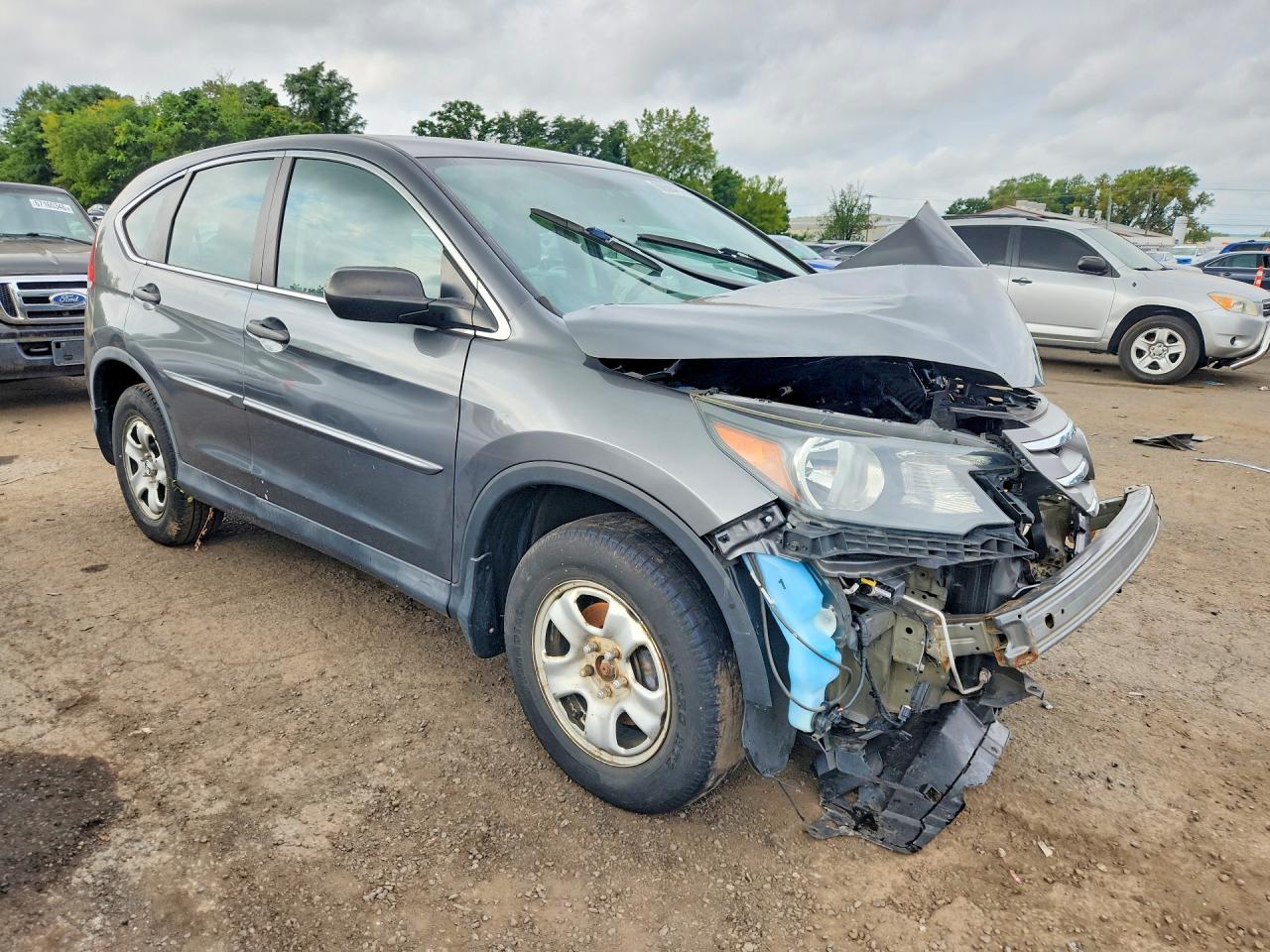2013 Honda Cr-v Lx Gray vin: 2HKRM4H32DH667193